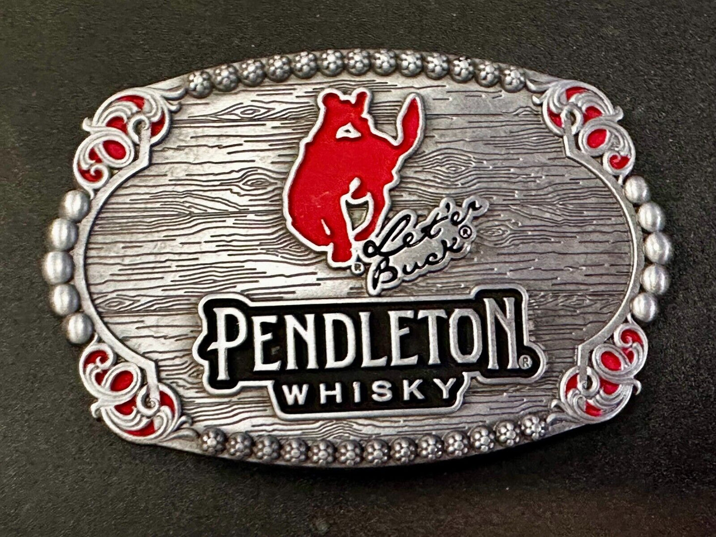 2023 Pendleton Whiskey Let'er Buck Rodeo Cowboy Montana Silversmiths Belt Buckle