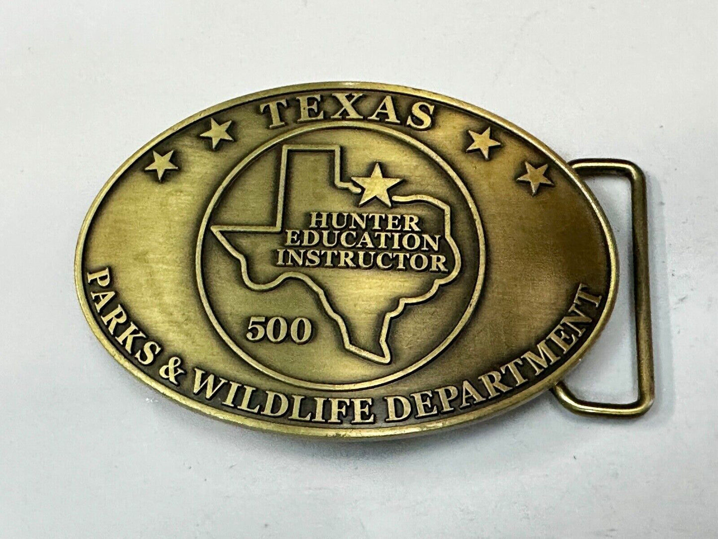 Texas Hunter Education Instructor 500 Parks & Wildlife Dept Belt Buckle