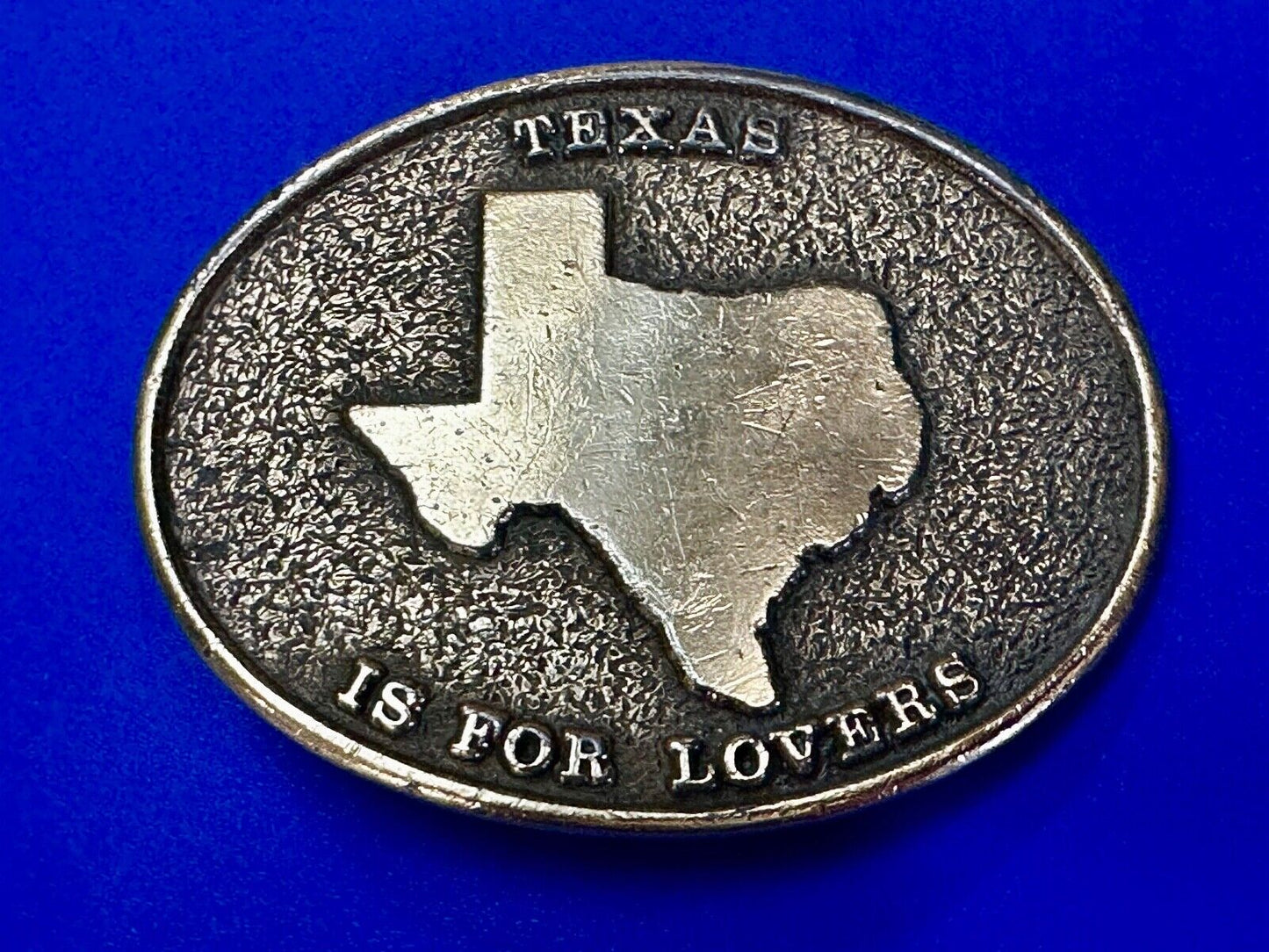 Texas is for Lovers EARLY Vintage 1976 Koleaco Belt Buckle