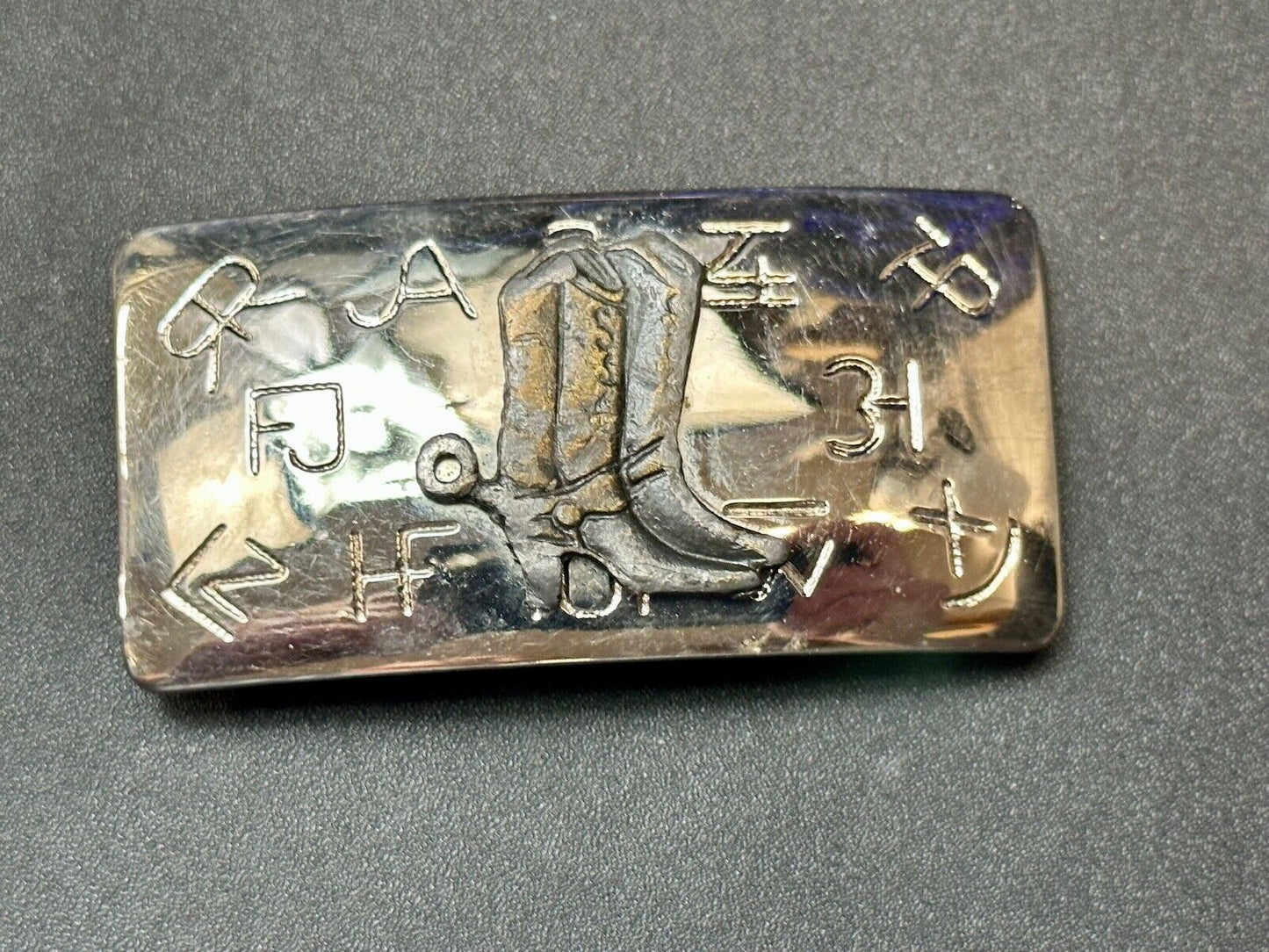 Vintage Chambers cowboy boots western cowboys cowgirls belt buckle