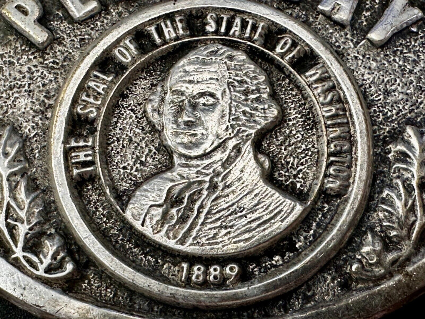 The Seal of the State of Washington 1889 Peanaway Vtg 1987 Collector Belt Buckle
