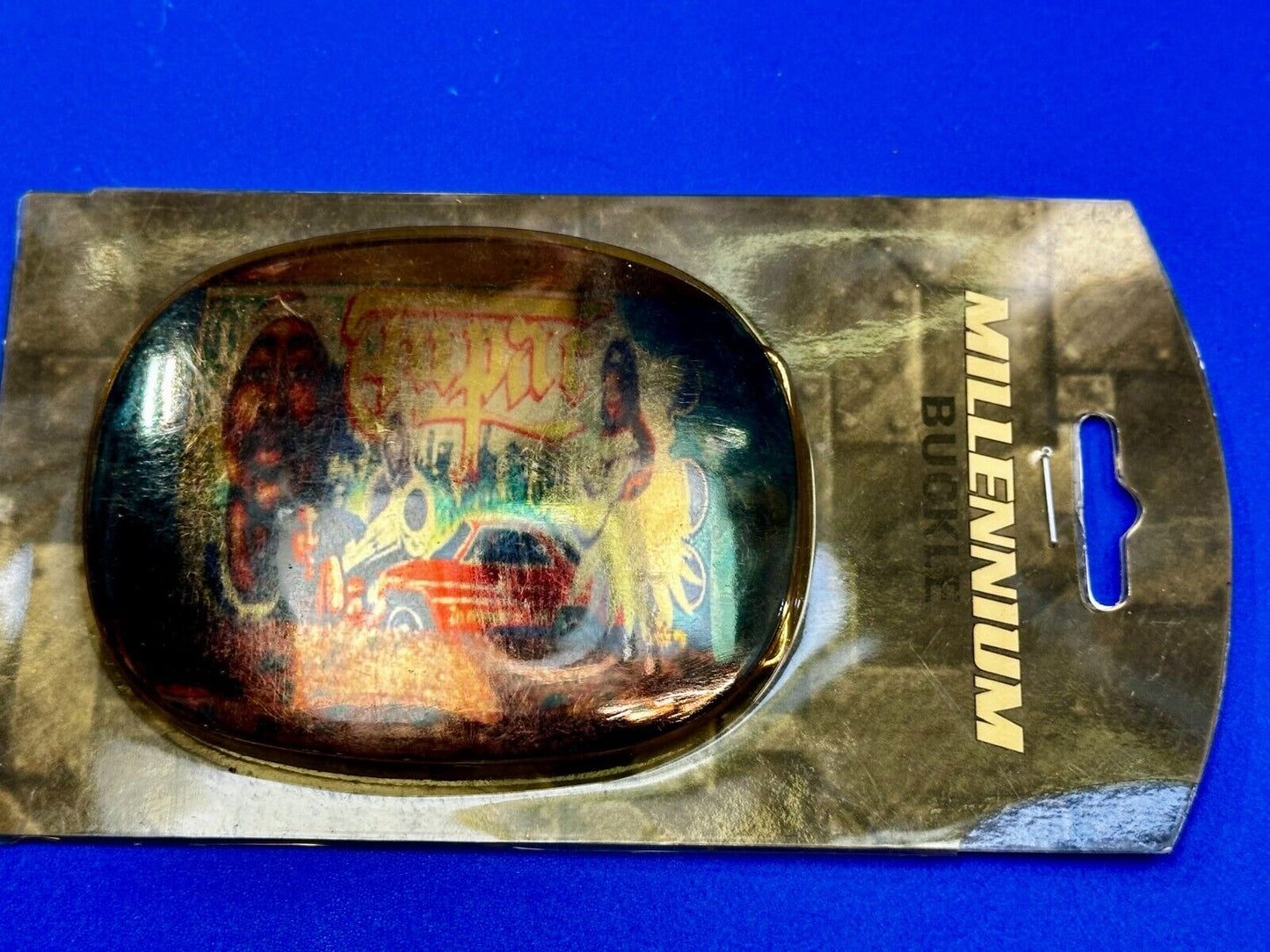 2Pac Tupac Shakur Hologram Style NOS Rap Music Legend Millennium Belt Buckle