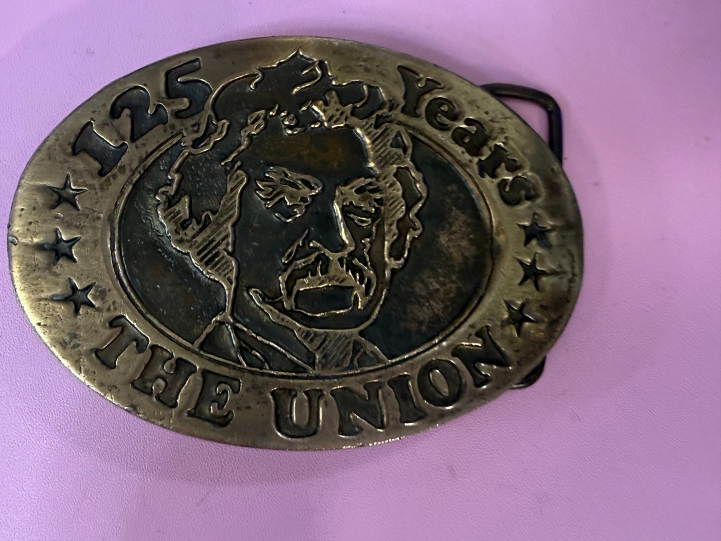 The Union American Civil War 125 Years Grant Clemens Twain Cal Metal Belt Buckle