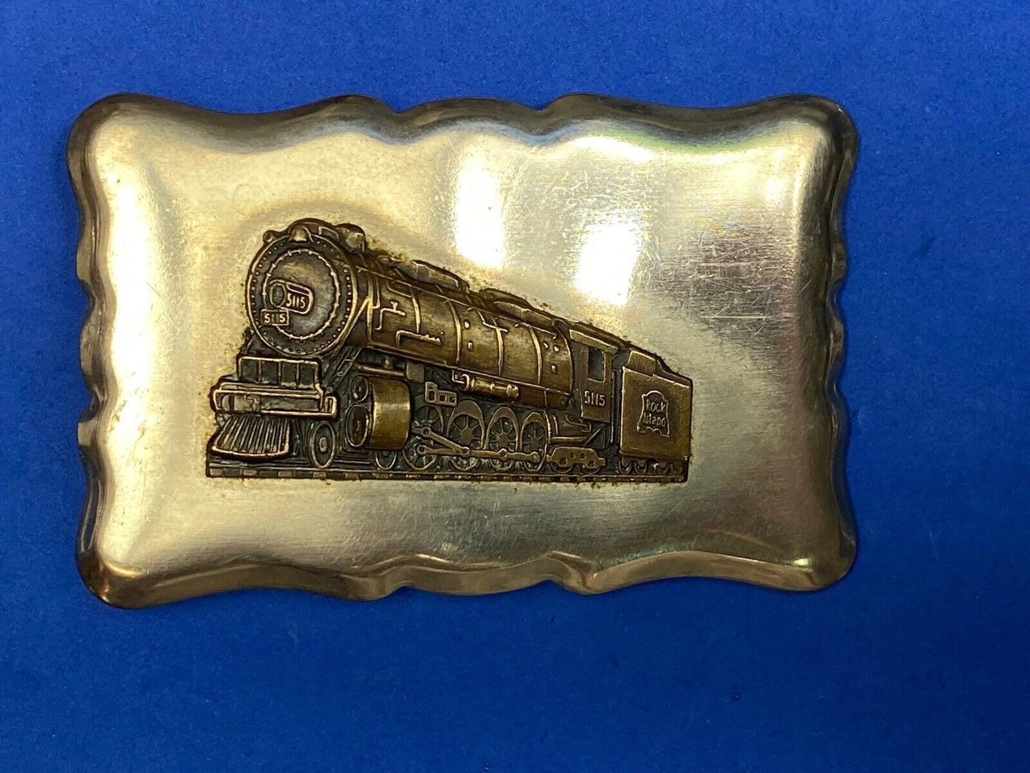 Train Steam engine Vintage western belt buckle