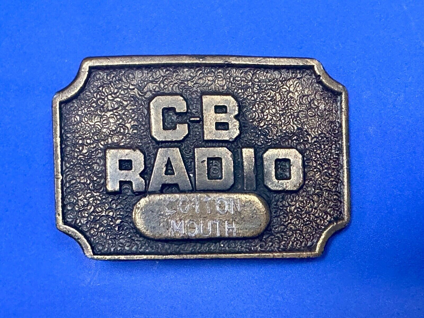 Vintage CB Radio Semi Big rig drivers Tiffany Studio belt buckle - engraved