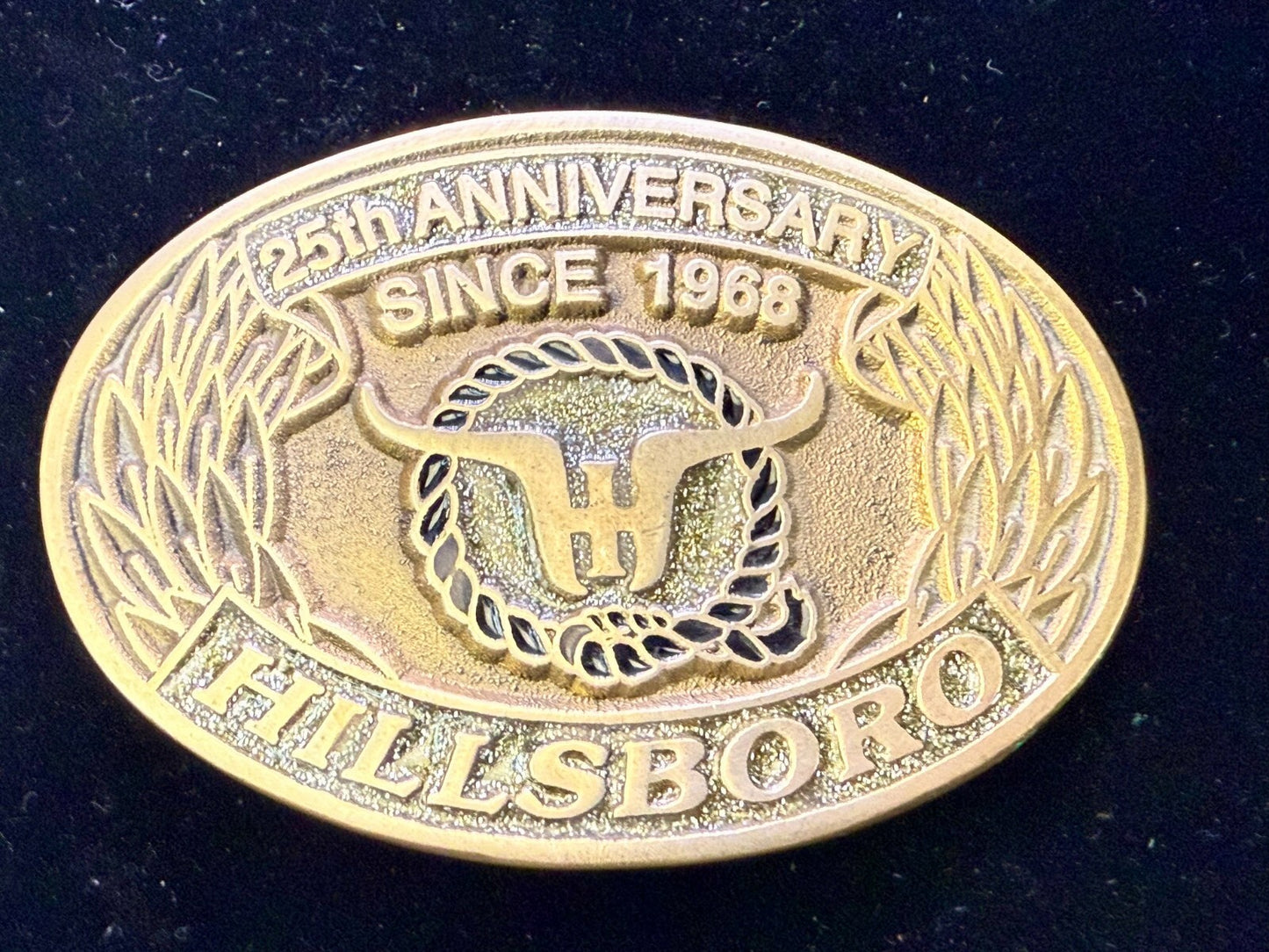 25th Anniversary Since 1968 Hillsboro Solid Brass Limited DynaBuckle Belt Buckle