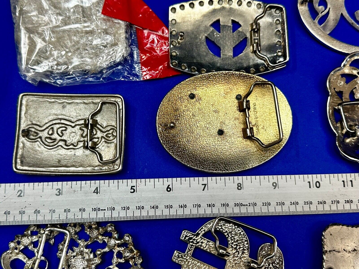 22 Bulk Lot Junk Drawer Grab Bag of REPAIR Belt Buckle - Missing Rhinestone's