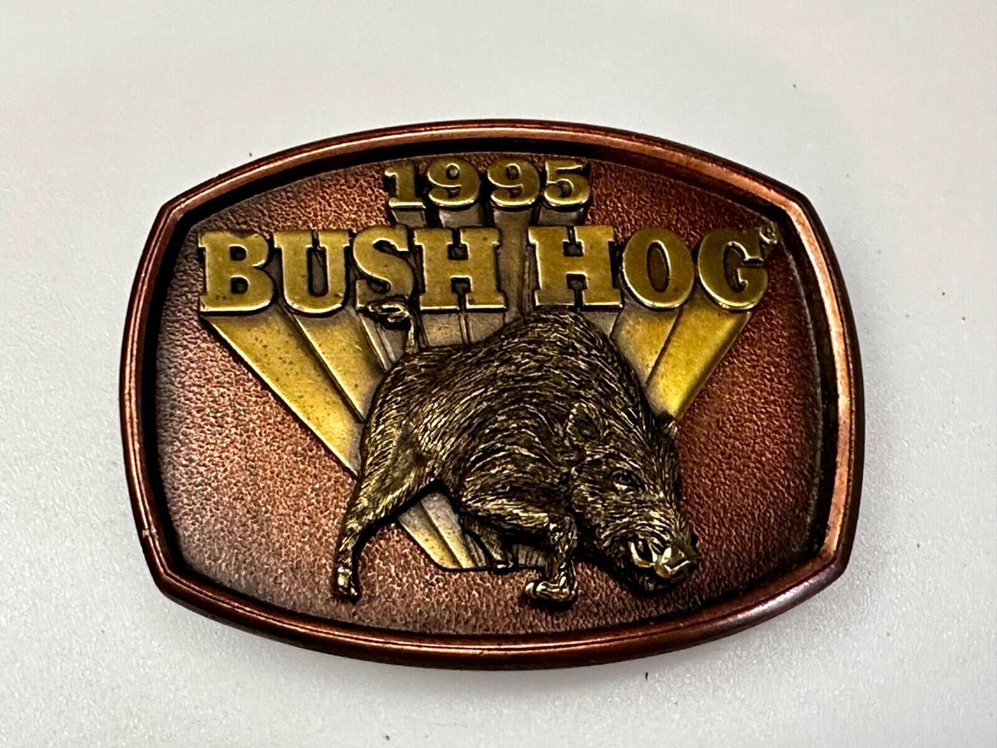 1995 Bush Hog Vintage Farm Agriculture Lawn Care Belt Buckle By Spec Cast