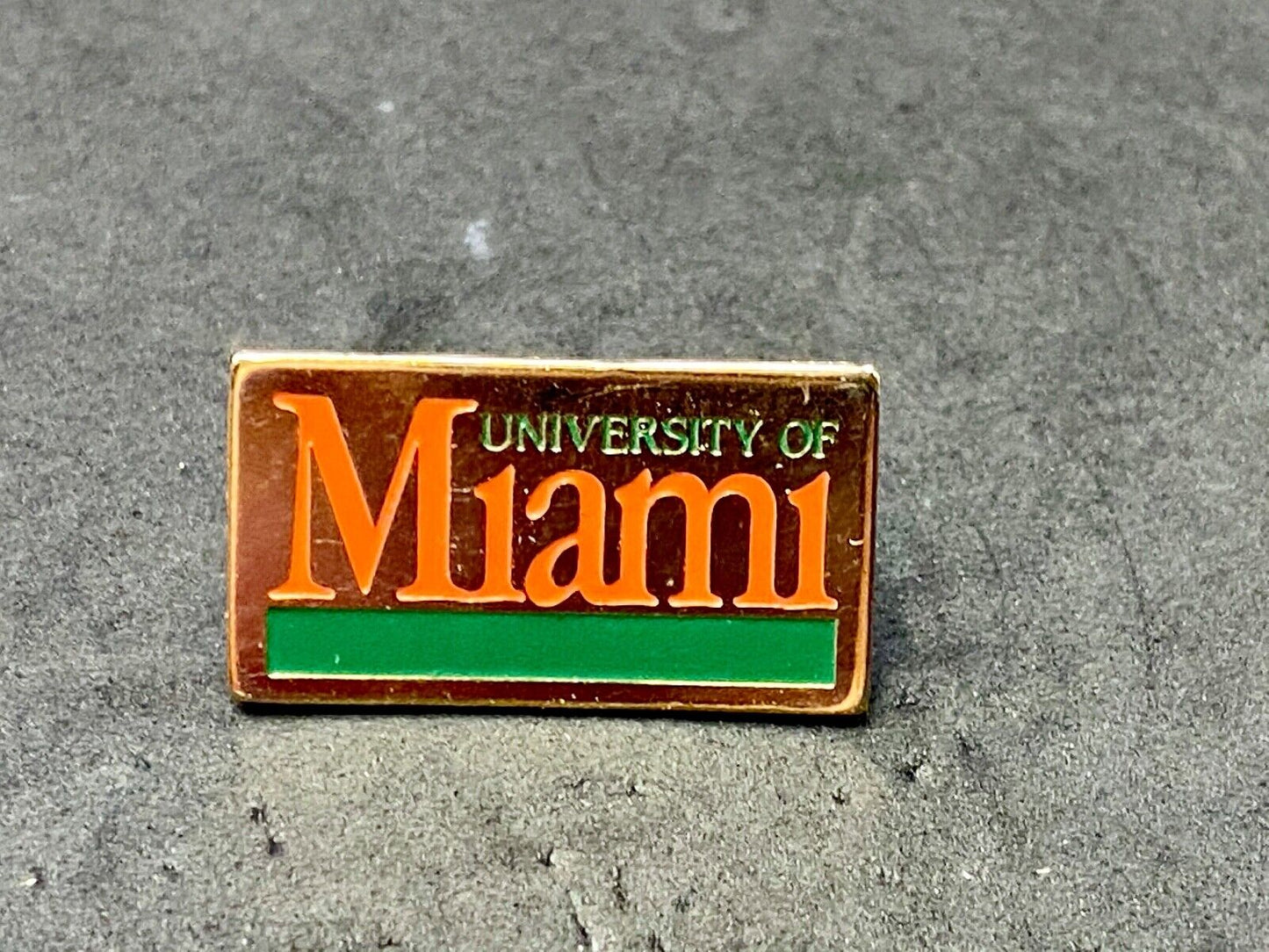 University of Miami Logo Tie Tack or Lapel Pin Imprinted San Diego CA