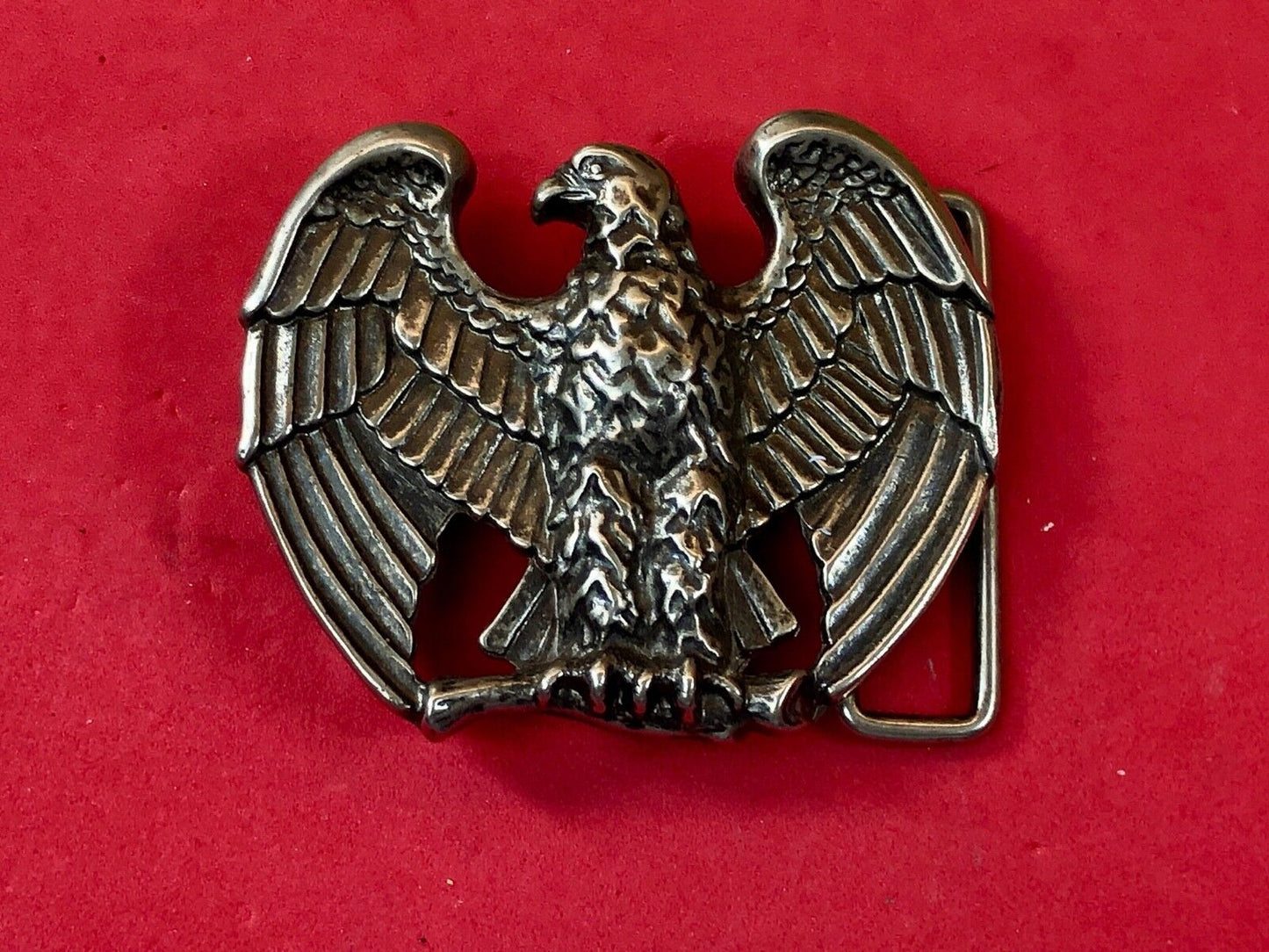 Vintage Avon American Eagle Patriotic Metal / Silver Tone Belt Buckle