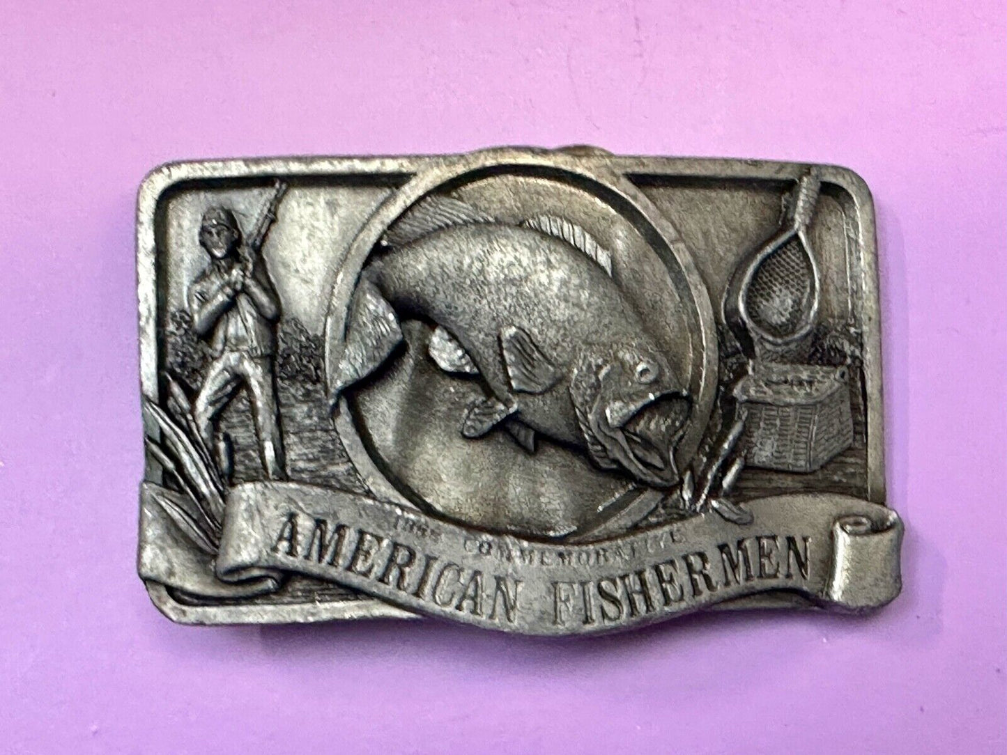 1988 American Fisherman Commemorative Arroyo Grande Fish Sport belt buckle