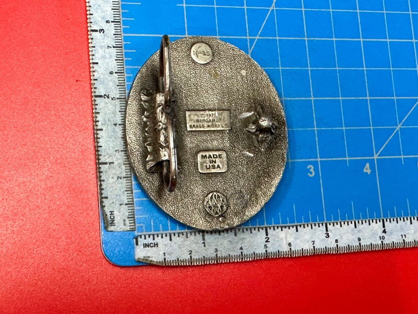 Tennis Match Commemorative Game Ad Deuce Love Vintage 70's Bergamot belt buckle
