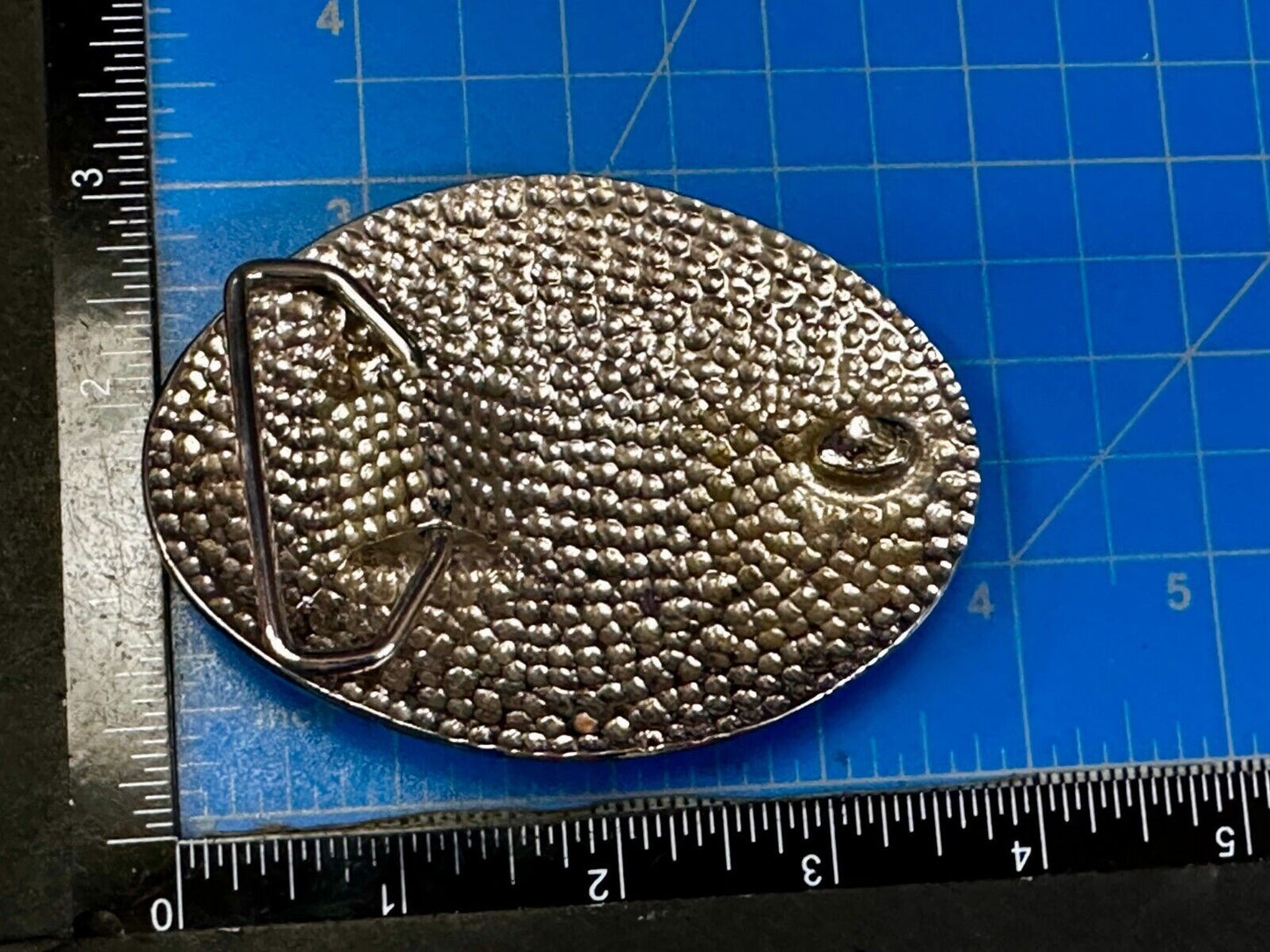 Bighorn Sheep Ram Mountain Goat Turquoise Stone Flower Leaf Western Belt Buckle