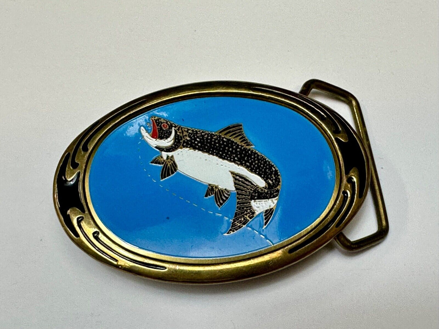 Beautiful Fly fishing - Solid brass 1988 F 09 belt buckle Fishermans gift!