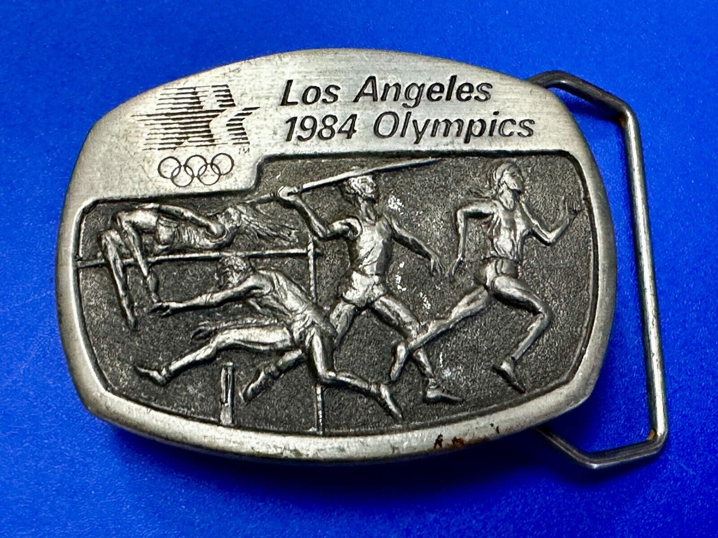Track & Field Race - 1984 Los Angeles Olympics Pewter Sanchez Belt Buckle