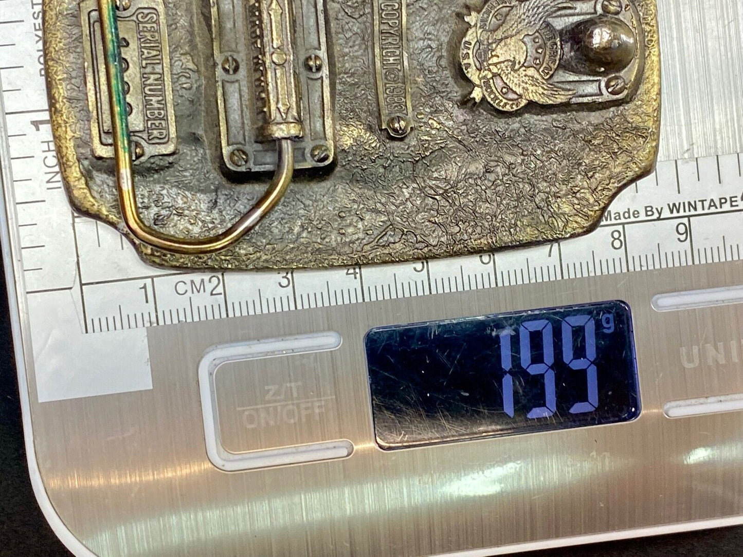 Vintage 1983 Classic American 440 Train Railroad Great American Belt Buckle
