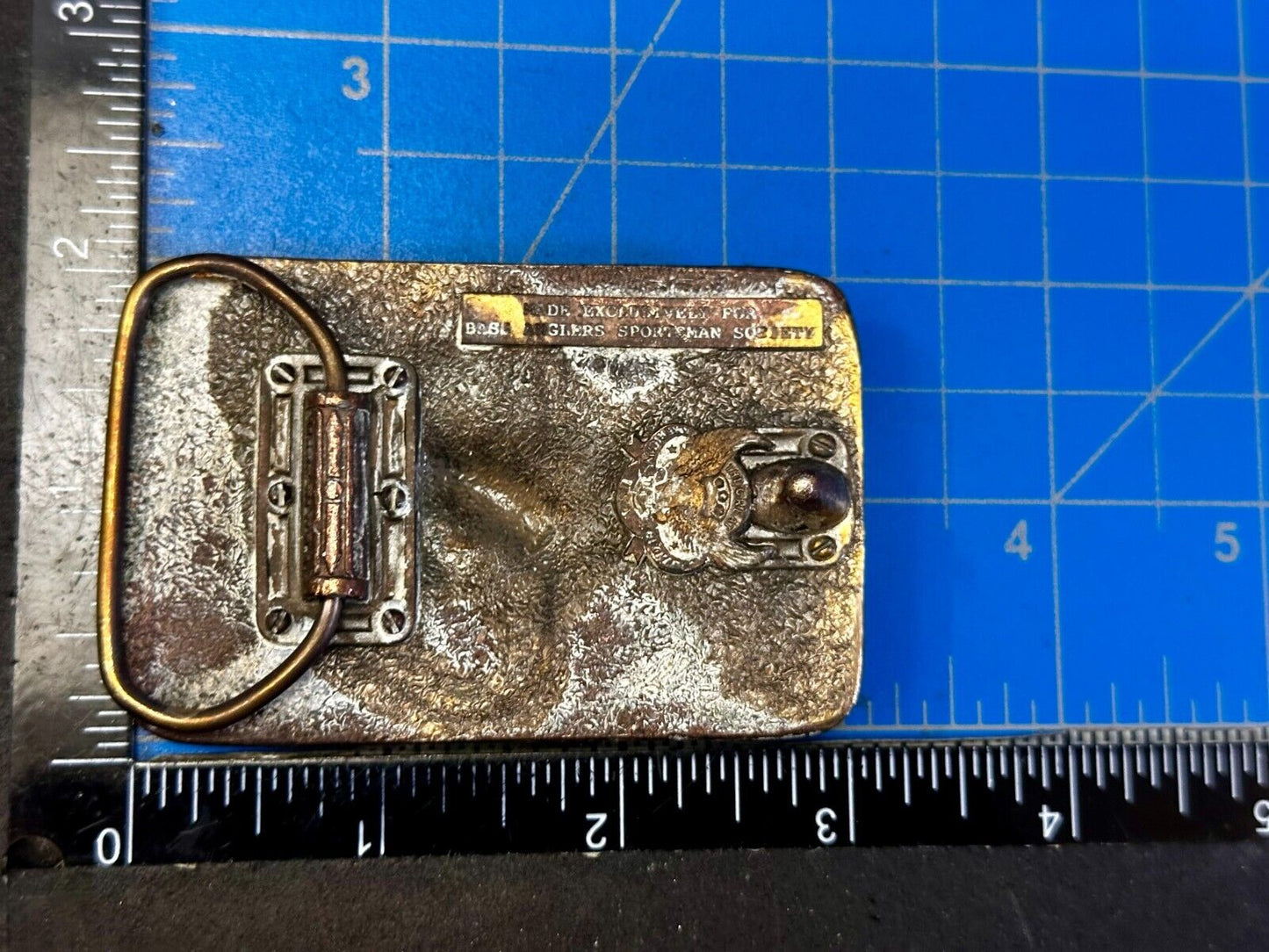 1988 Bass Anglers Sportsman Society Club Great American Belt Buckle