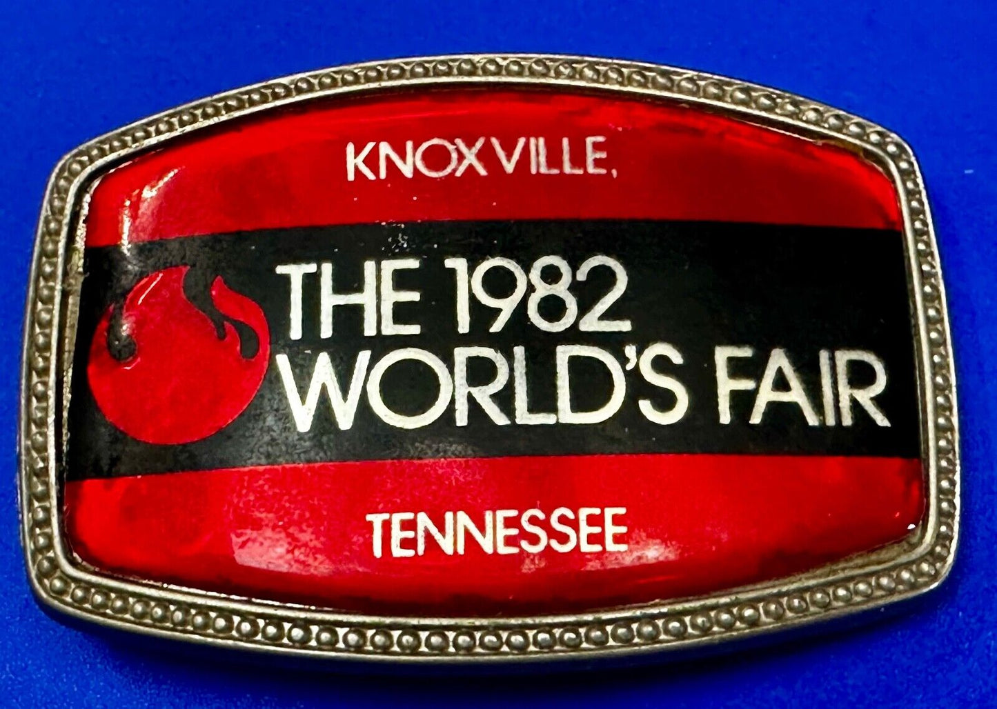 The 1982 World's Fair Knoxville Tennessee Souvenir Commemorative Belt Buckle
