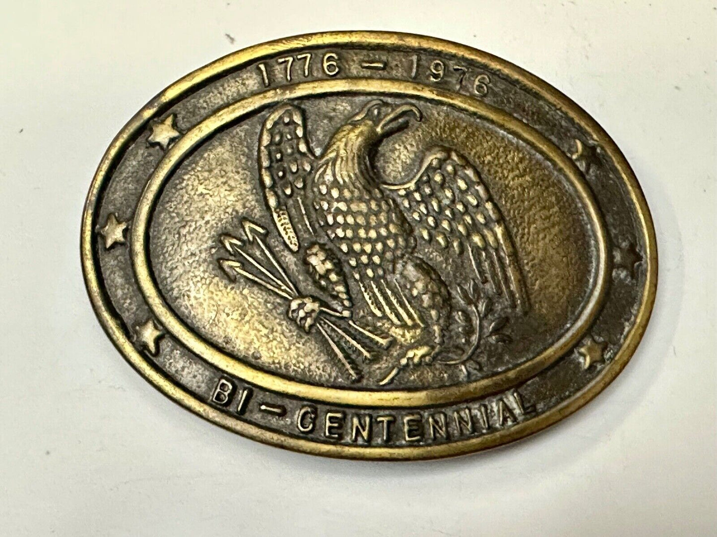 Bicentennial Majestic US Eagle Patriotic United States of America belt buckle