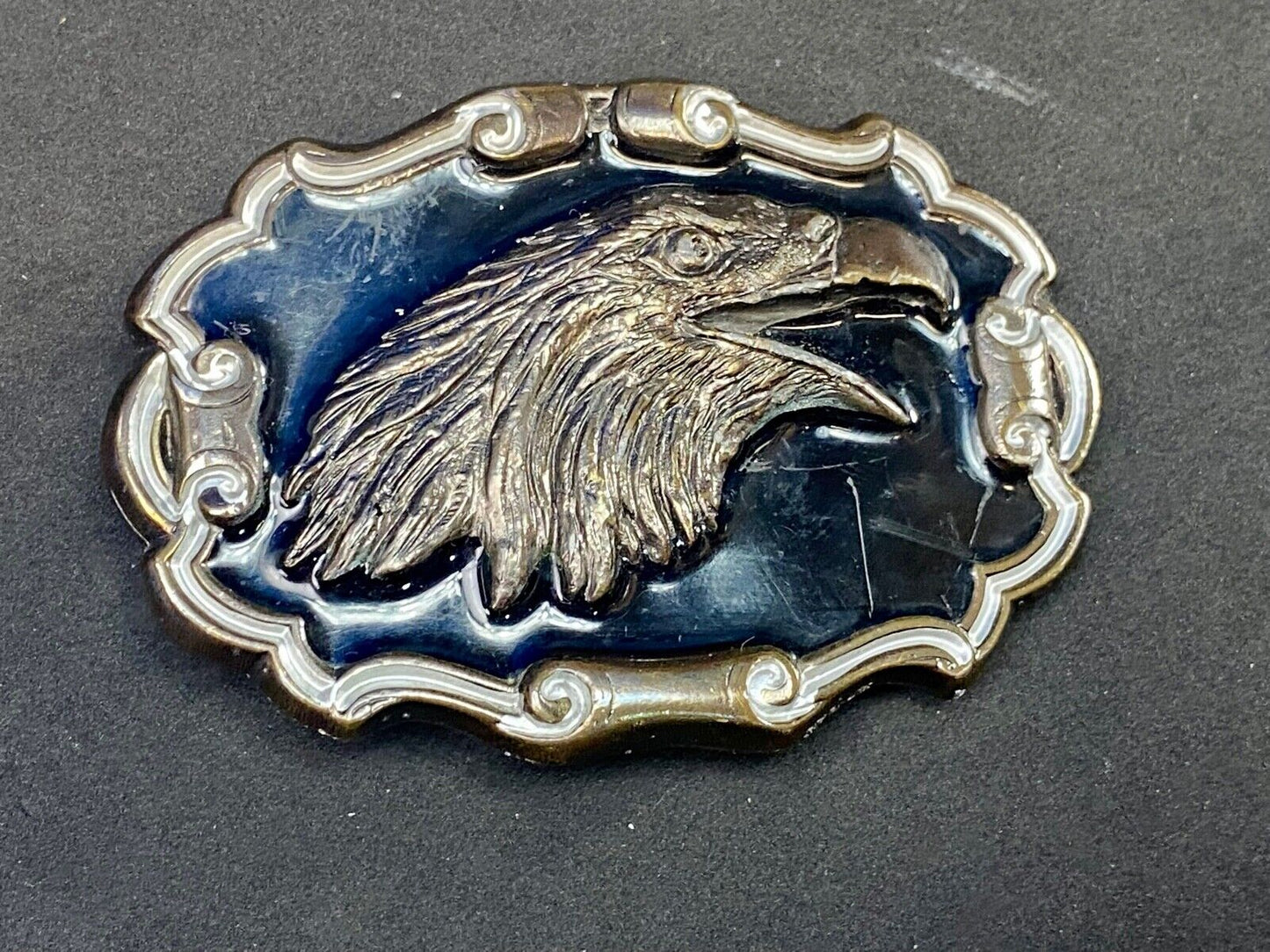 Vintage 1991 The Great Eagle Head Beak Bust - Great American Belt Buckle Co