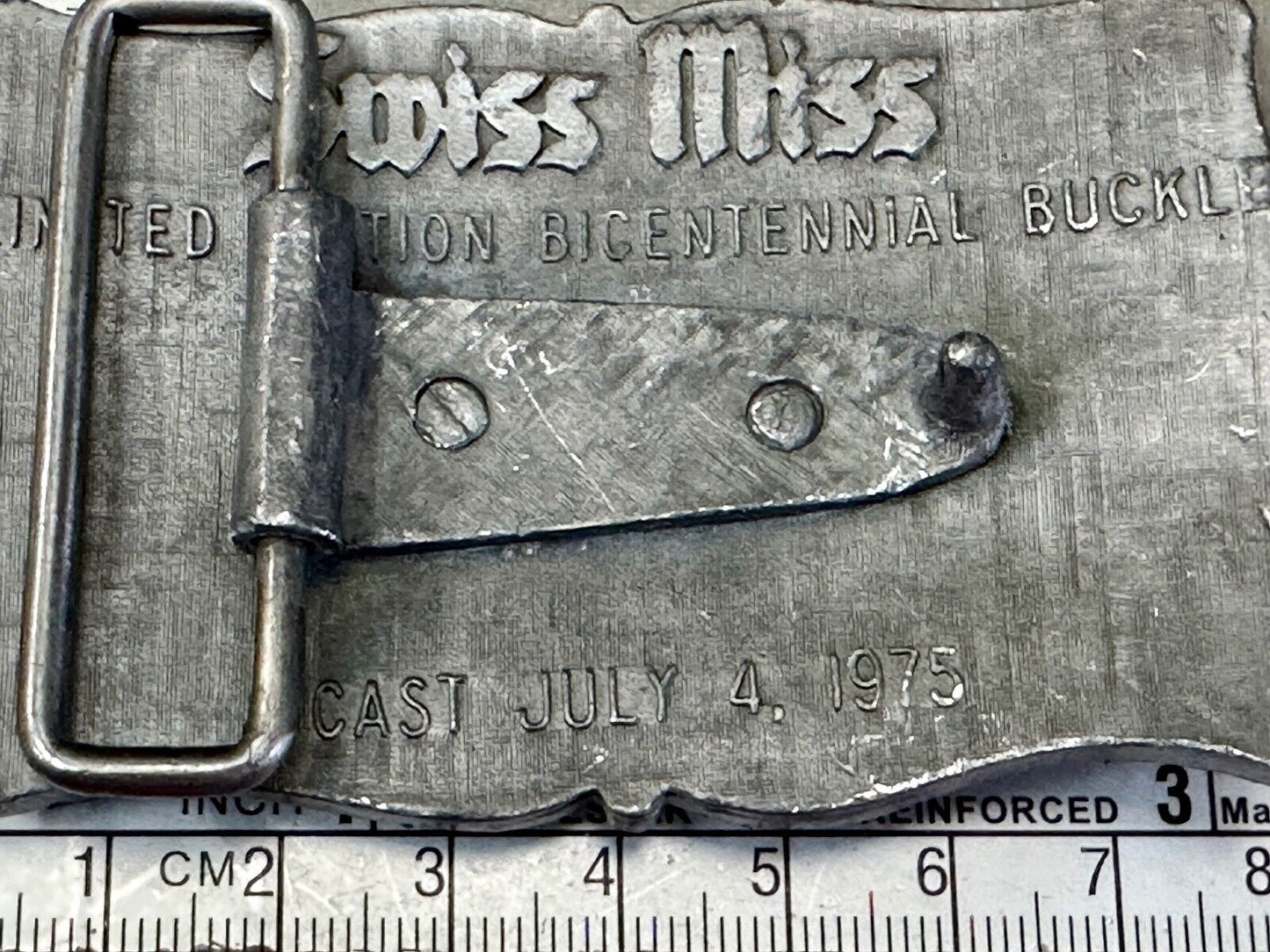 Swiss Miss Patriotic American Eagle 200 year Bicentennial Pride belt buckle