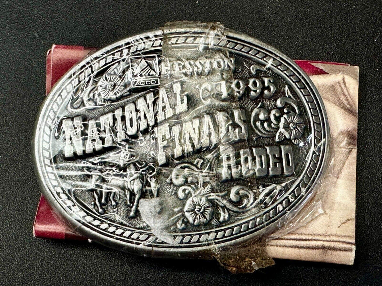 1995 Hesston National Finals Rodeo NFR Cowboys Youth Size NOS Belt Buckle