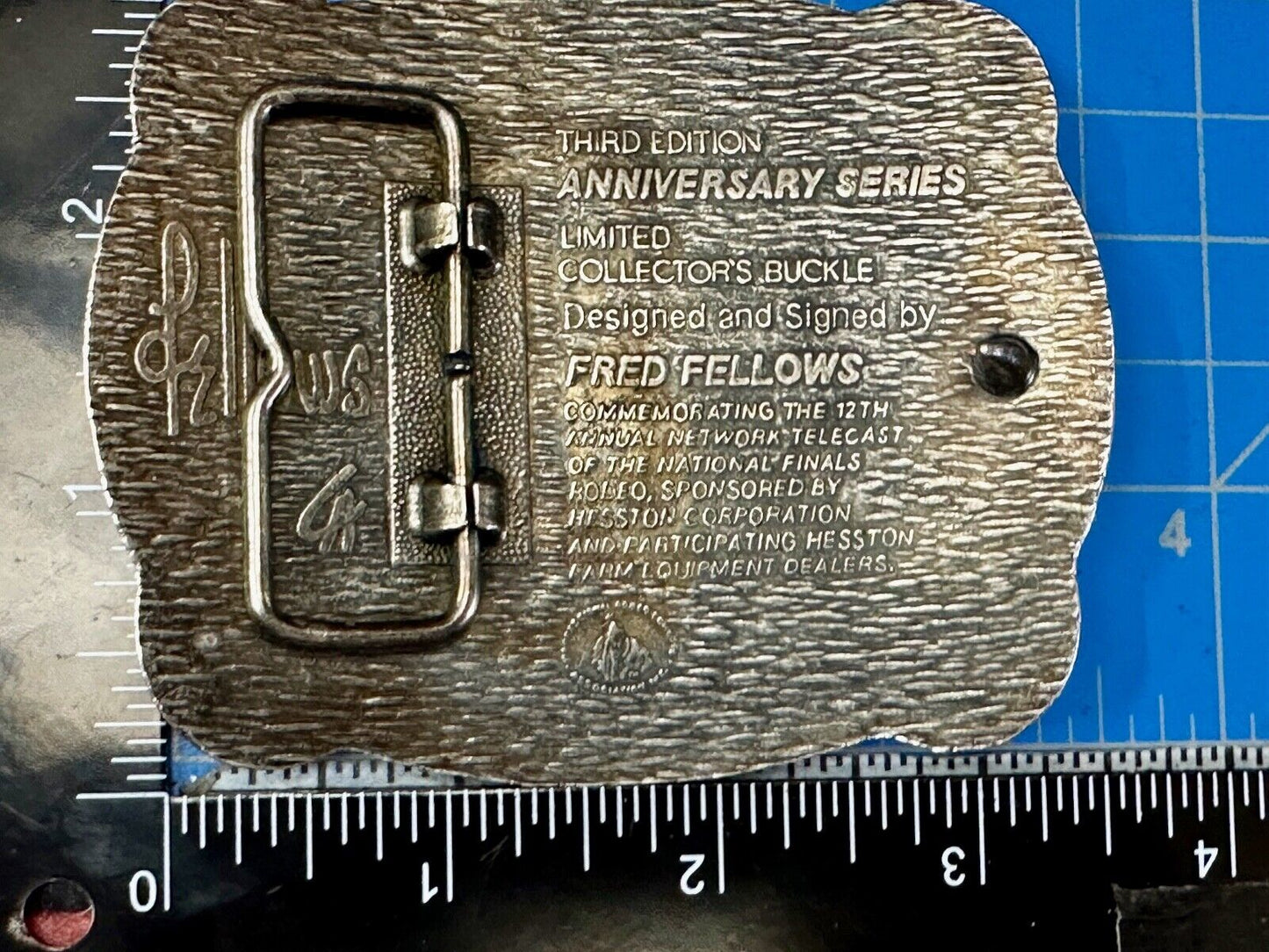 1985 Hesston National Finals Rodeo NFR Limited Edition Collectors Belt Buckle