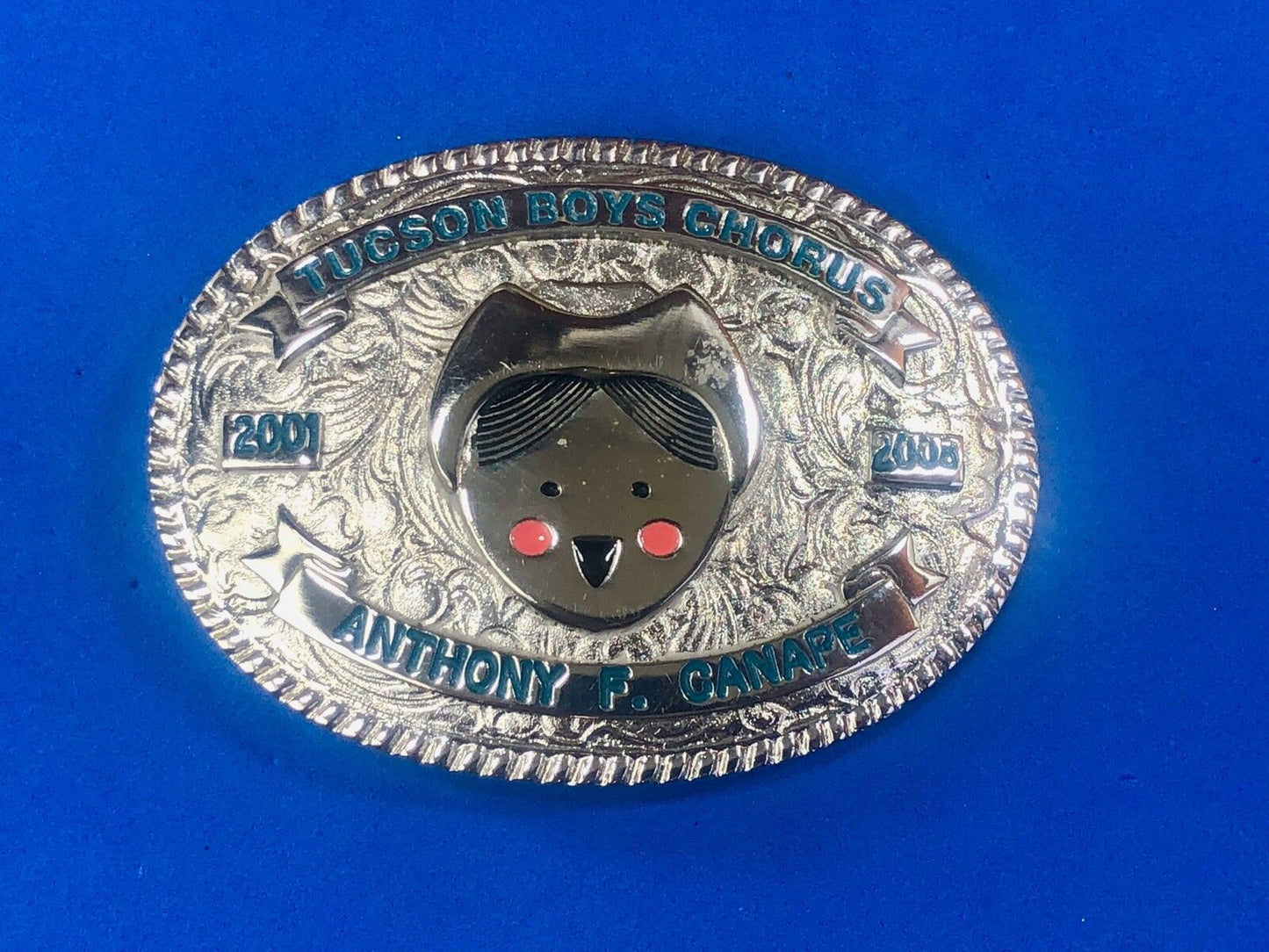 Award type Tucson Boys Chorus belt buckle Arizona AZ by Creative Casting / Texas