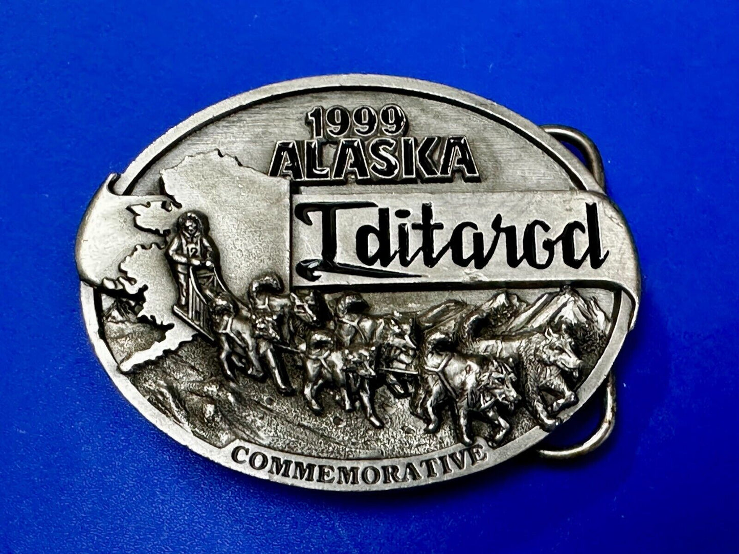 1999 Alaska Iditarod Commemorative Belt Buckle by Siskiyou