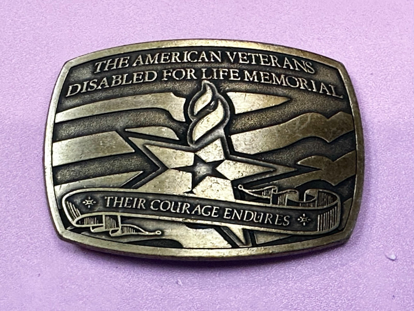 The American Veterans Disabled For Life Memorial Commemorative 2006 Belt Buckle