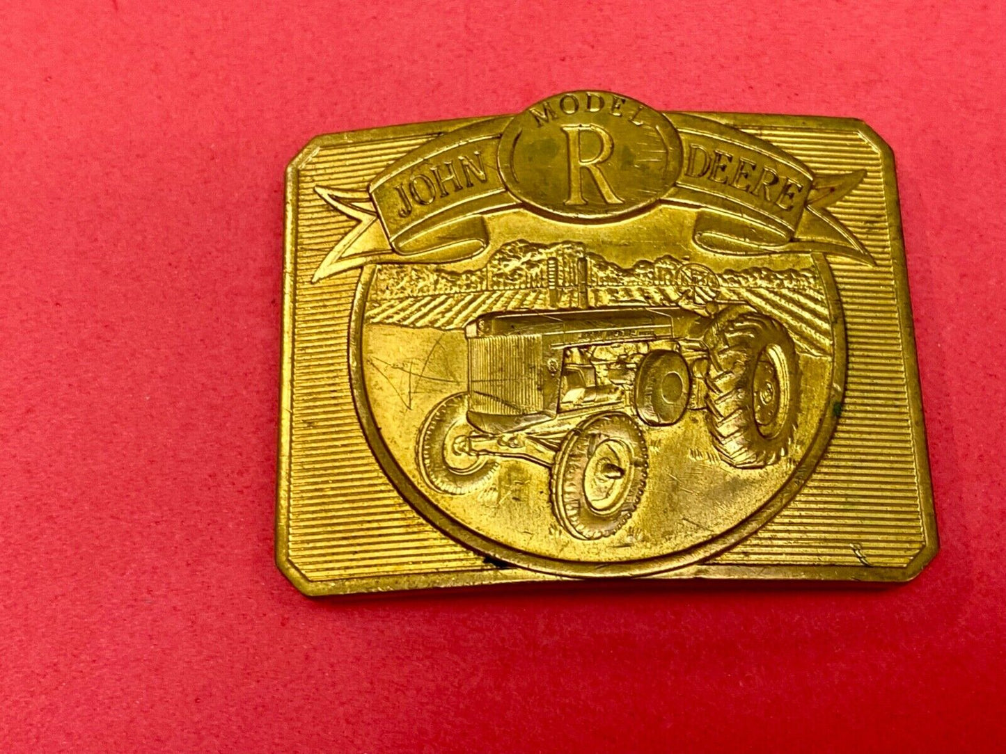 Vintage 1990 John Deere Tractors Model R Diesel commemorative belt buckle