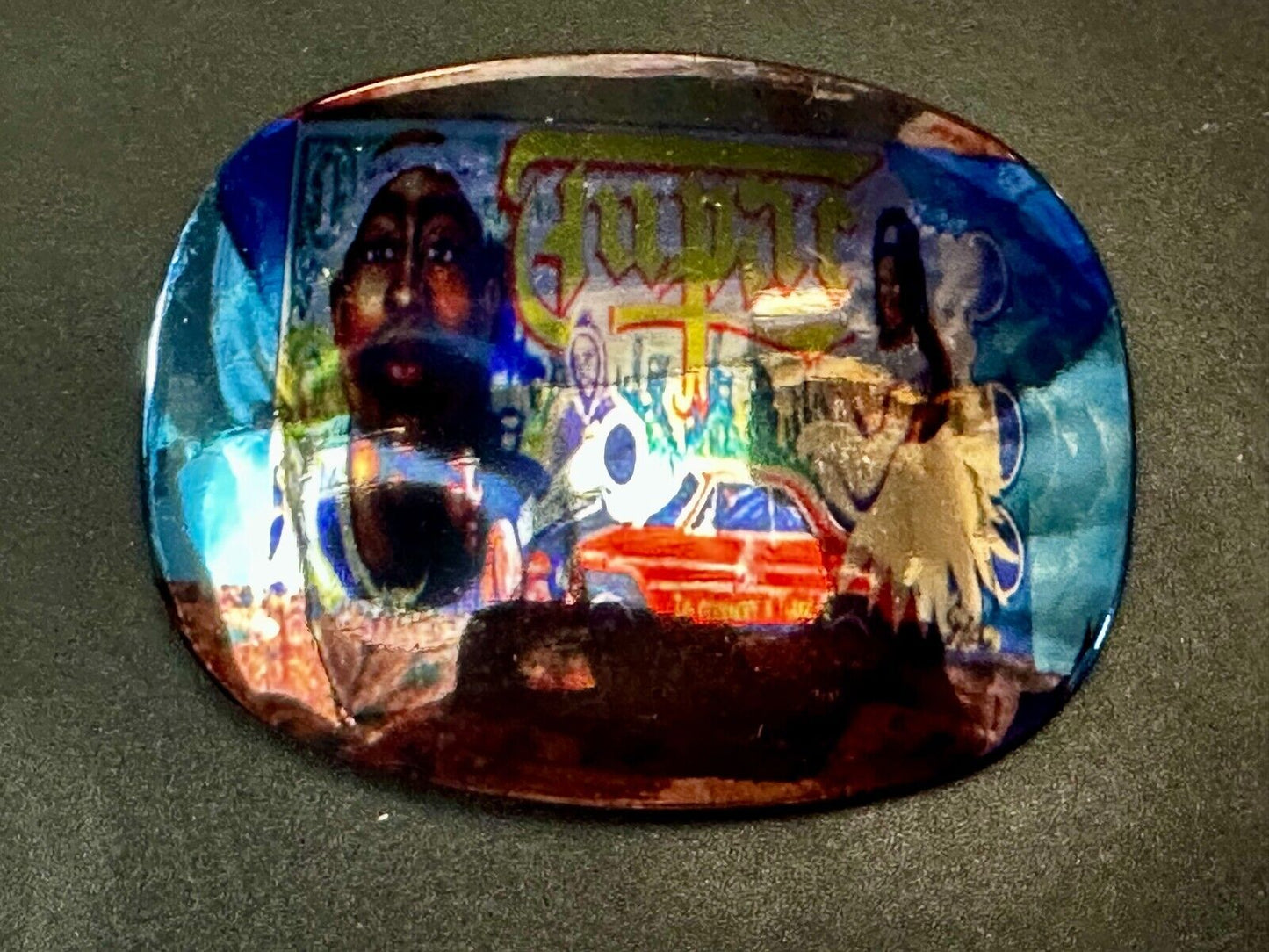2Pac Tupac Shakur Hologram Style NOS Rap Music Legend Millennium Belt Buckle