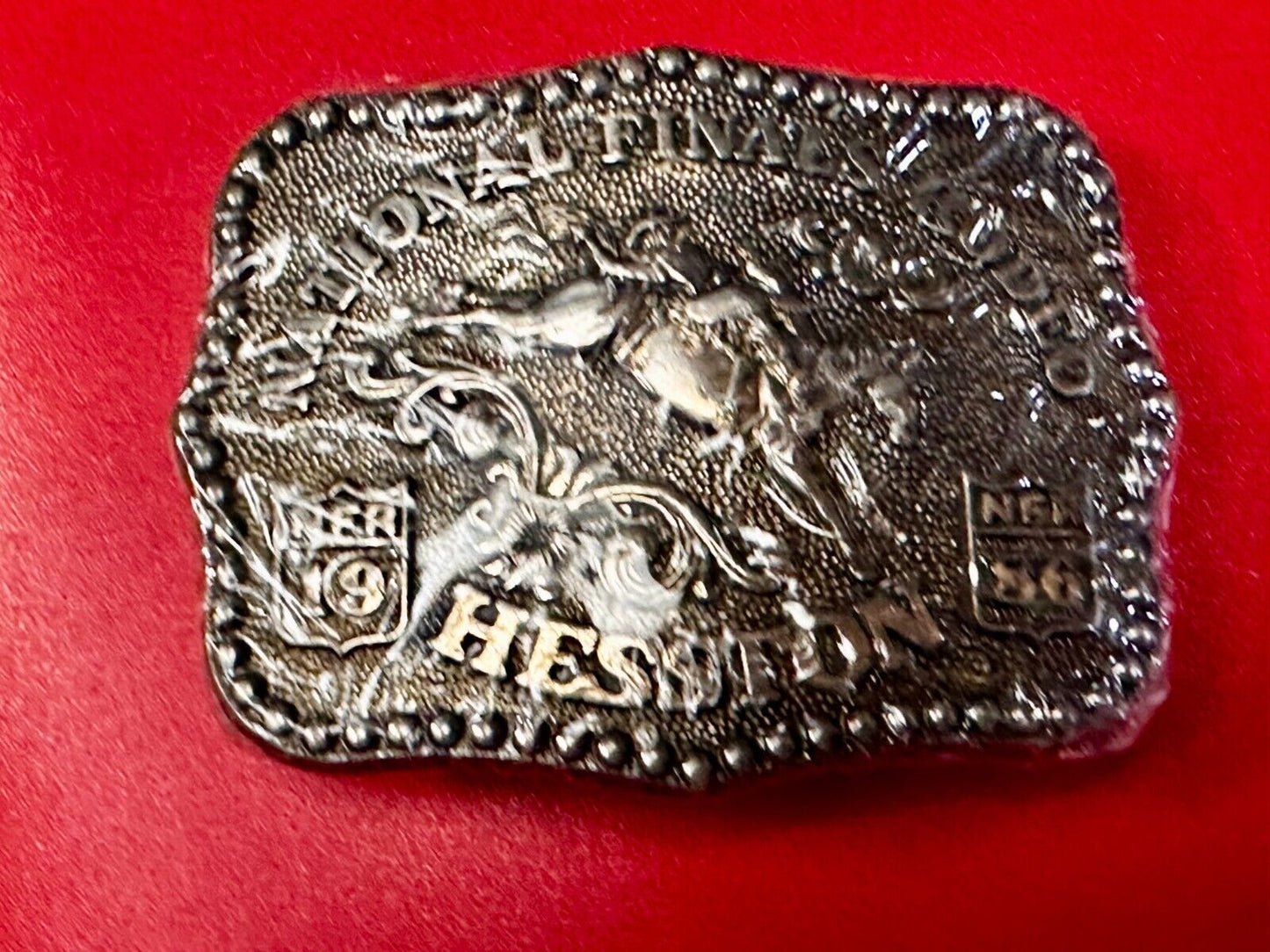 1986 Hesston NFR National Finals Rodeo YOUTH SIZE Western Collectors Belt Buckle
