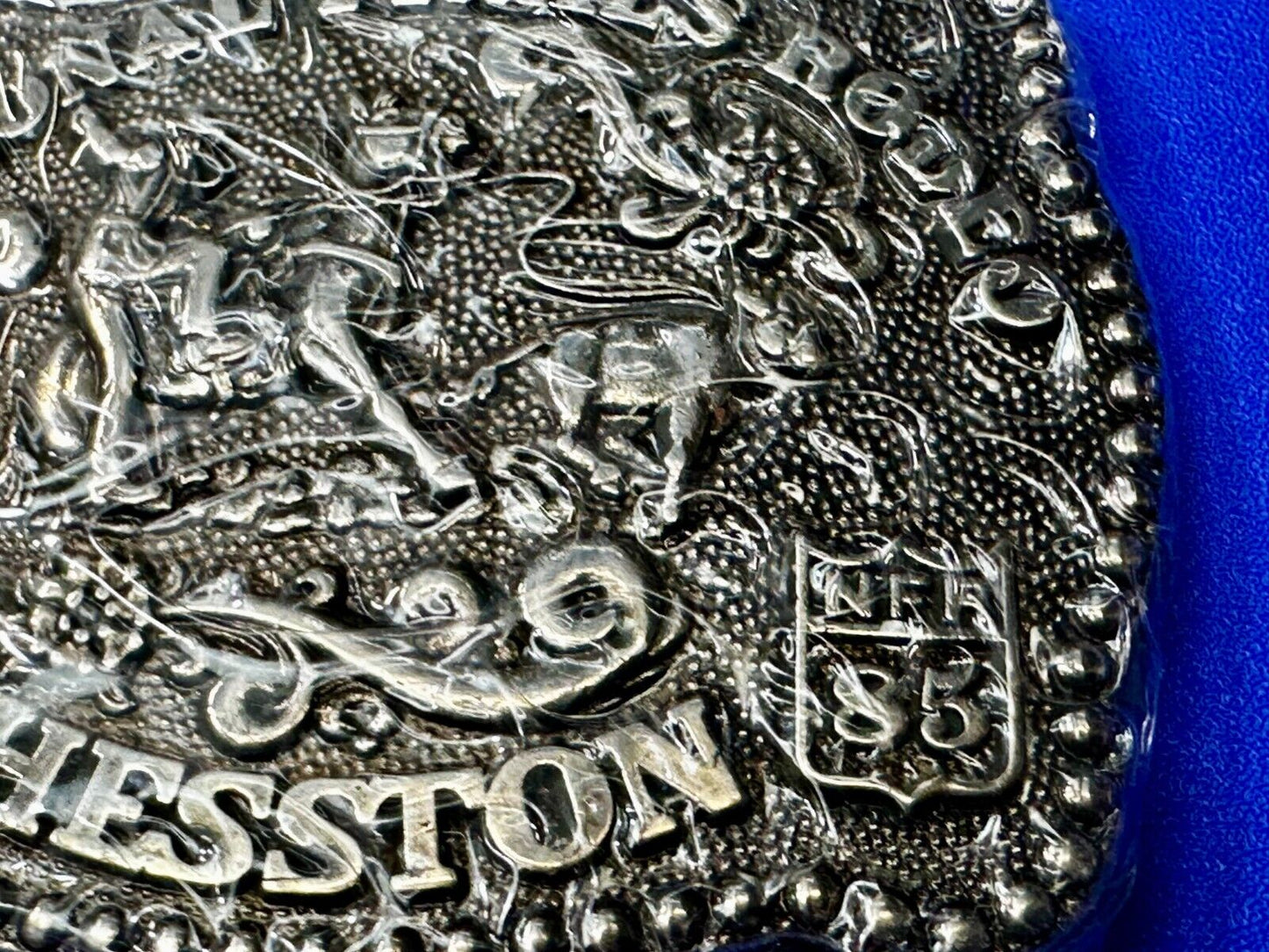 1985 Hesston National Finals Rodeo NFR Cowboys Youth Size NOS Belt Buckle