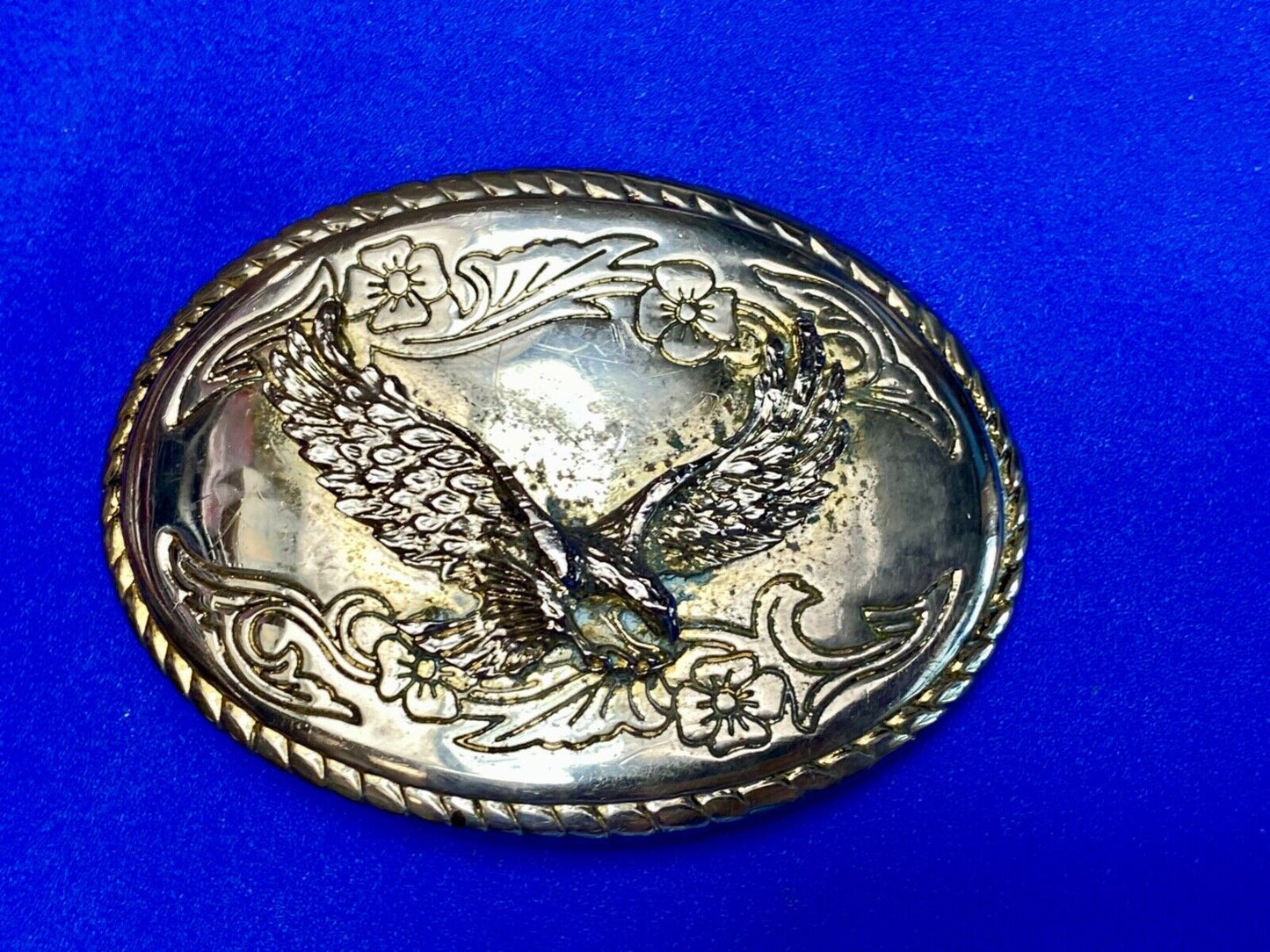 Vintage American Eagle Flying Proud belt buckle to restore
