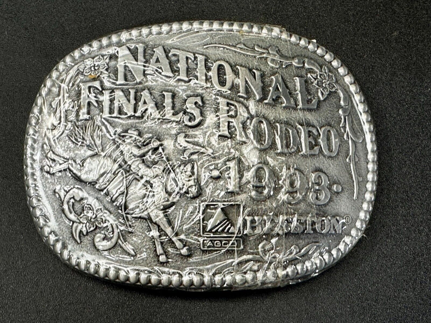 1993 Hesston National Finals Rodeo NFR Cowboys NOS Adult Size Belt Buckle