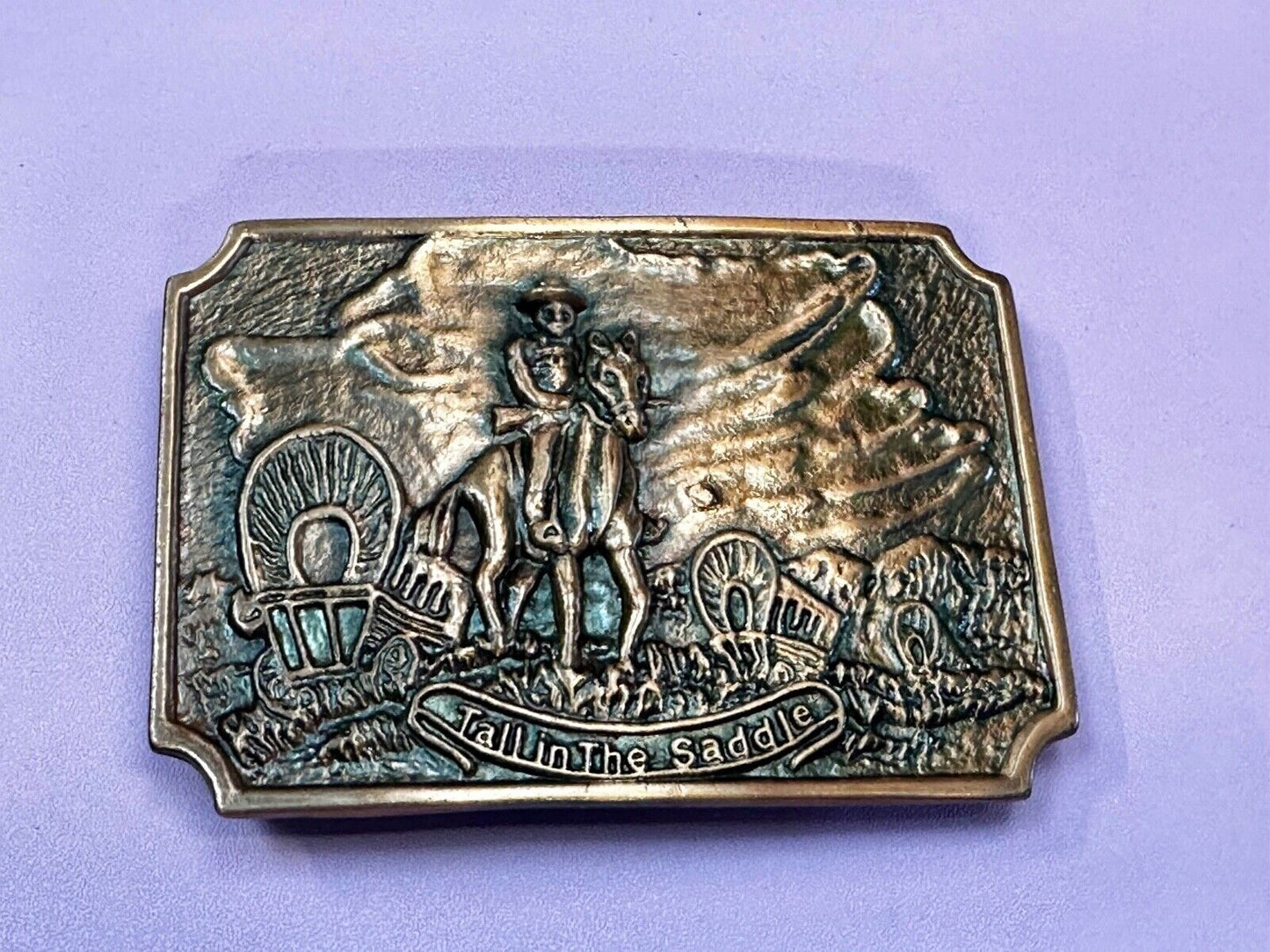 Tall In The Saddle Horse Riding Western Cowboy Vintage Belt Buckle