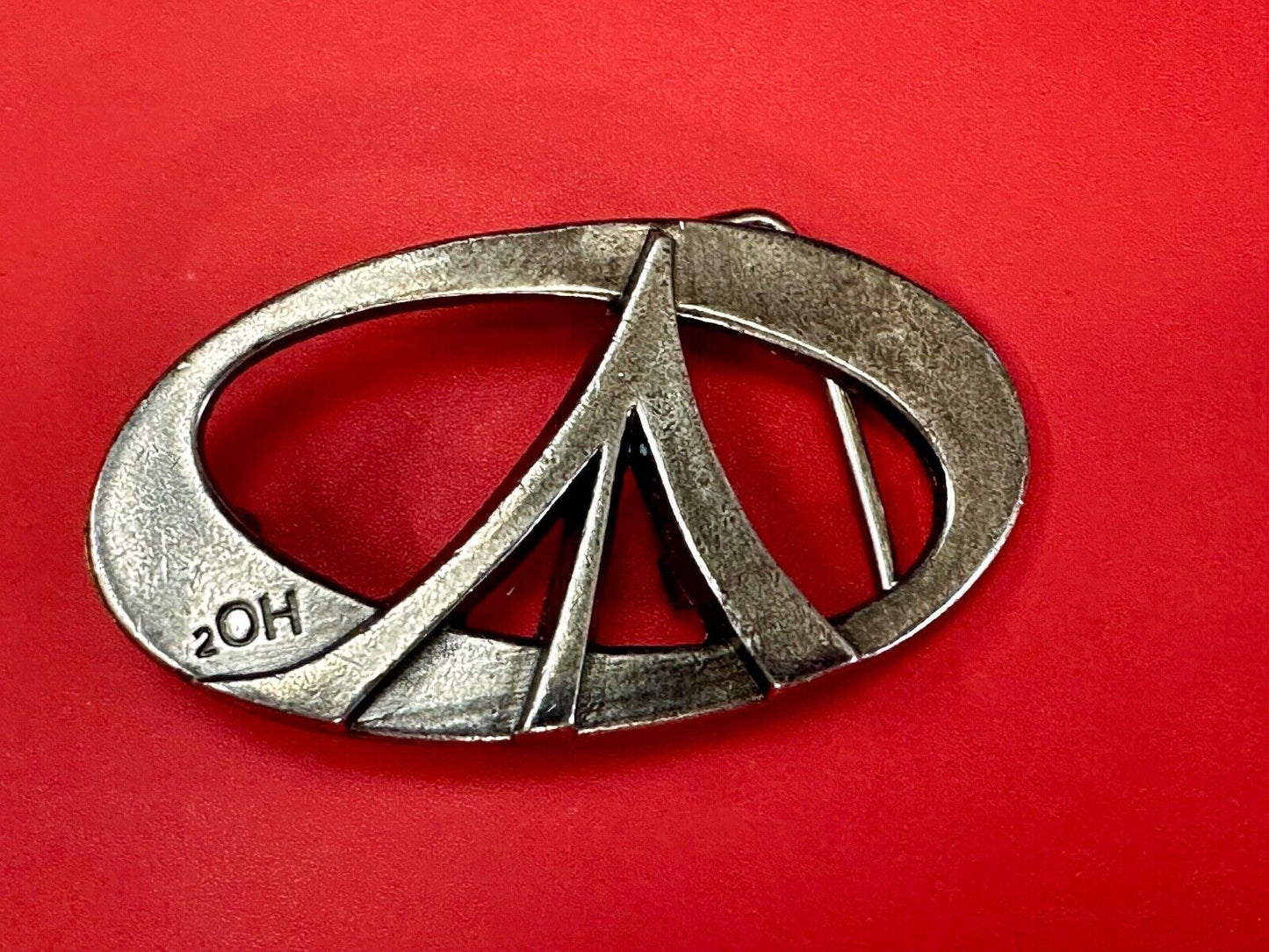 2OH Peace love & Rock & Roll gold color belt buckle