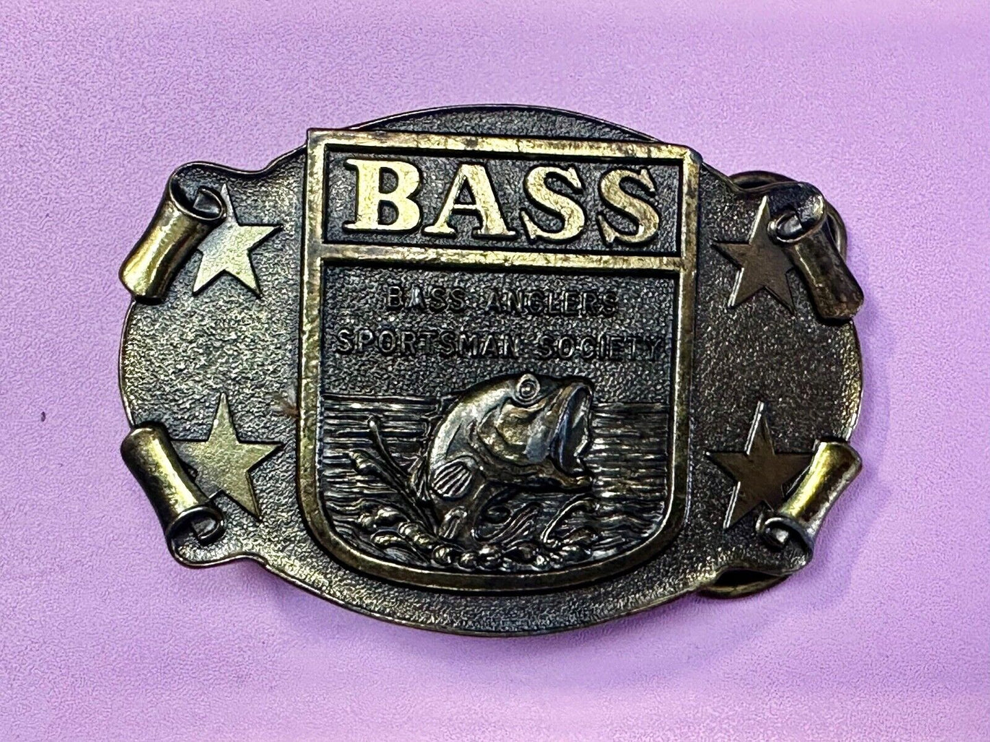 BASS Anglers Sportsman Society Sport Fishing Fishermans Belt Buckle - Gift!