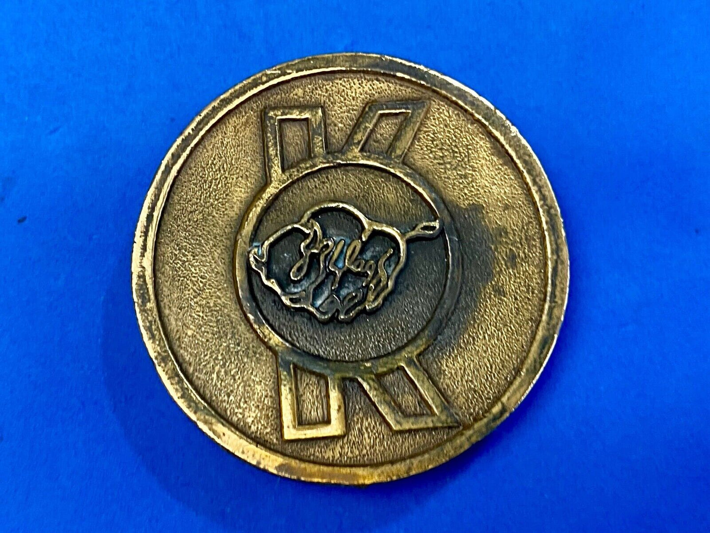 Vintage Hitline Western Cowboy Cowgirl Cow Steer Bull - Letter K belt buckle