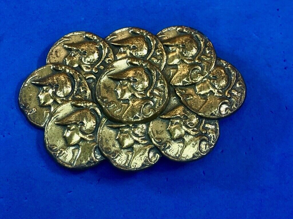Vintage faux roman - coin cluster style belt buckle