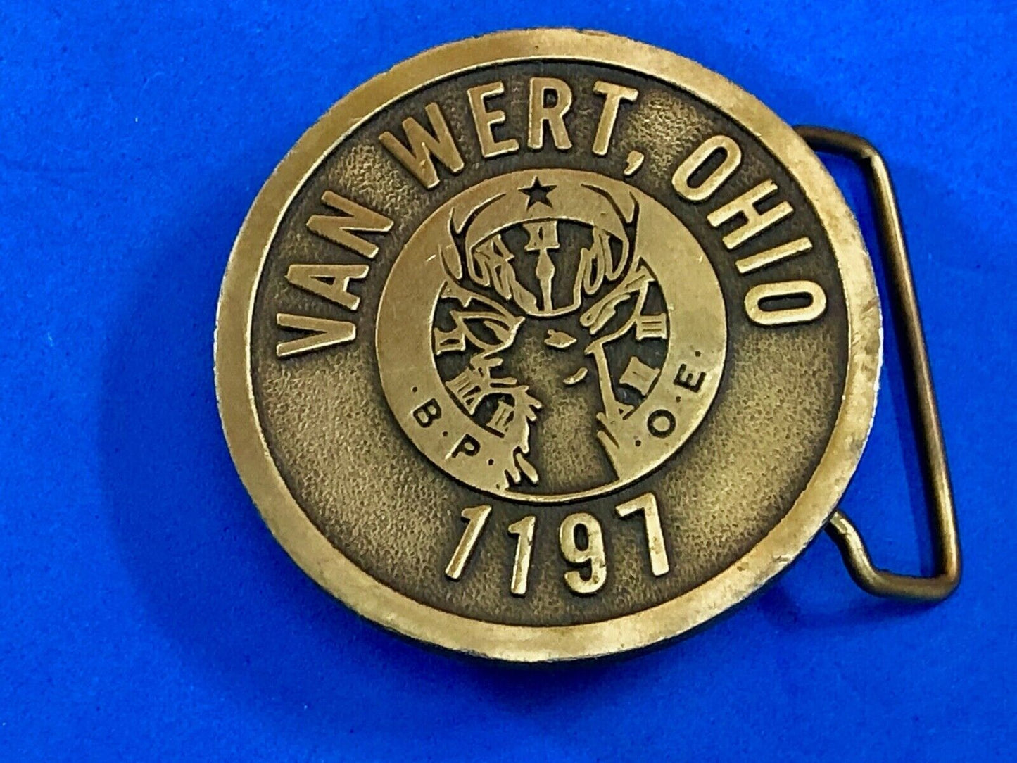 B.P.O.E. Van Wert Ohio Elks Club Group Promotional belt buckle