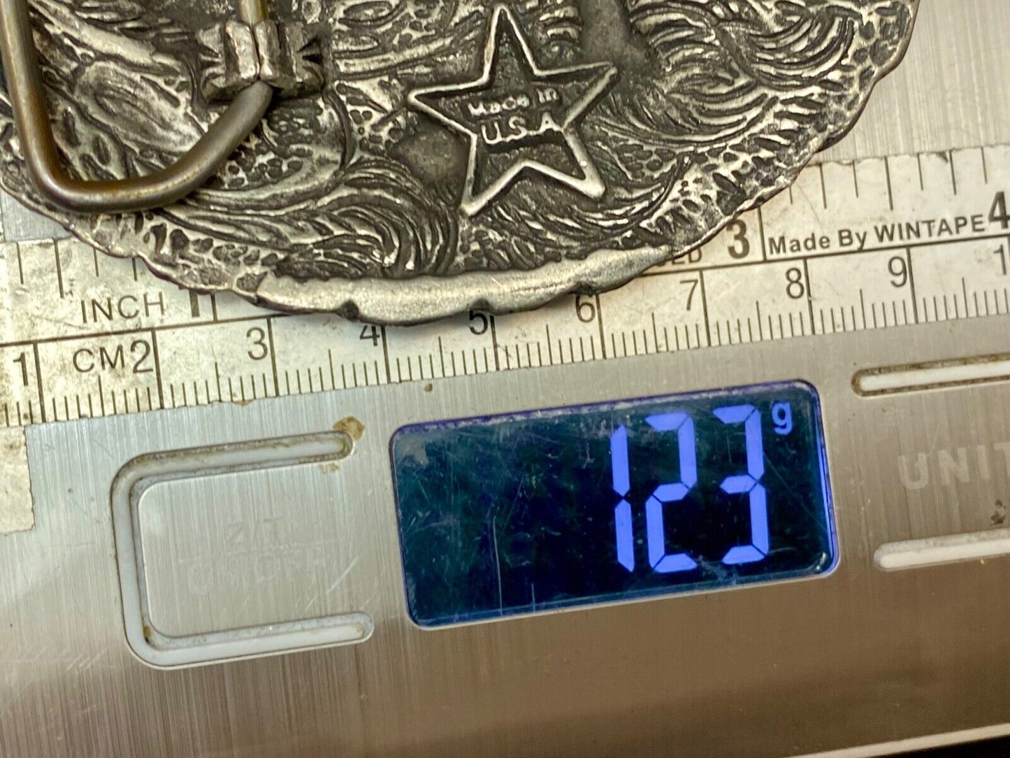 Barrel Racing, Saddle Bronc Rider, everything cowboy Vtg. EGE 1992 belt buckle