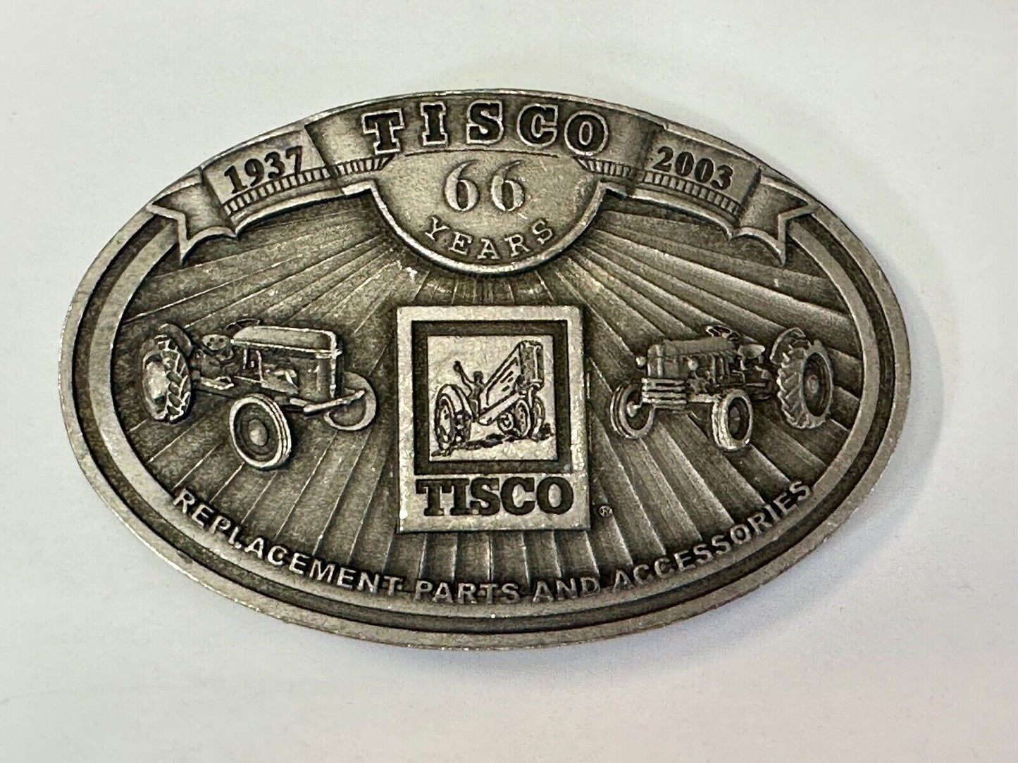 Tisco Farm Tractor Replacement Parts and Accessories vintage 2003 belt buckle