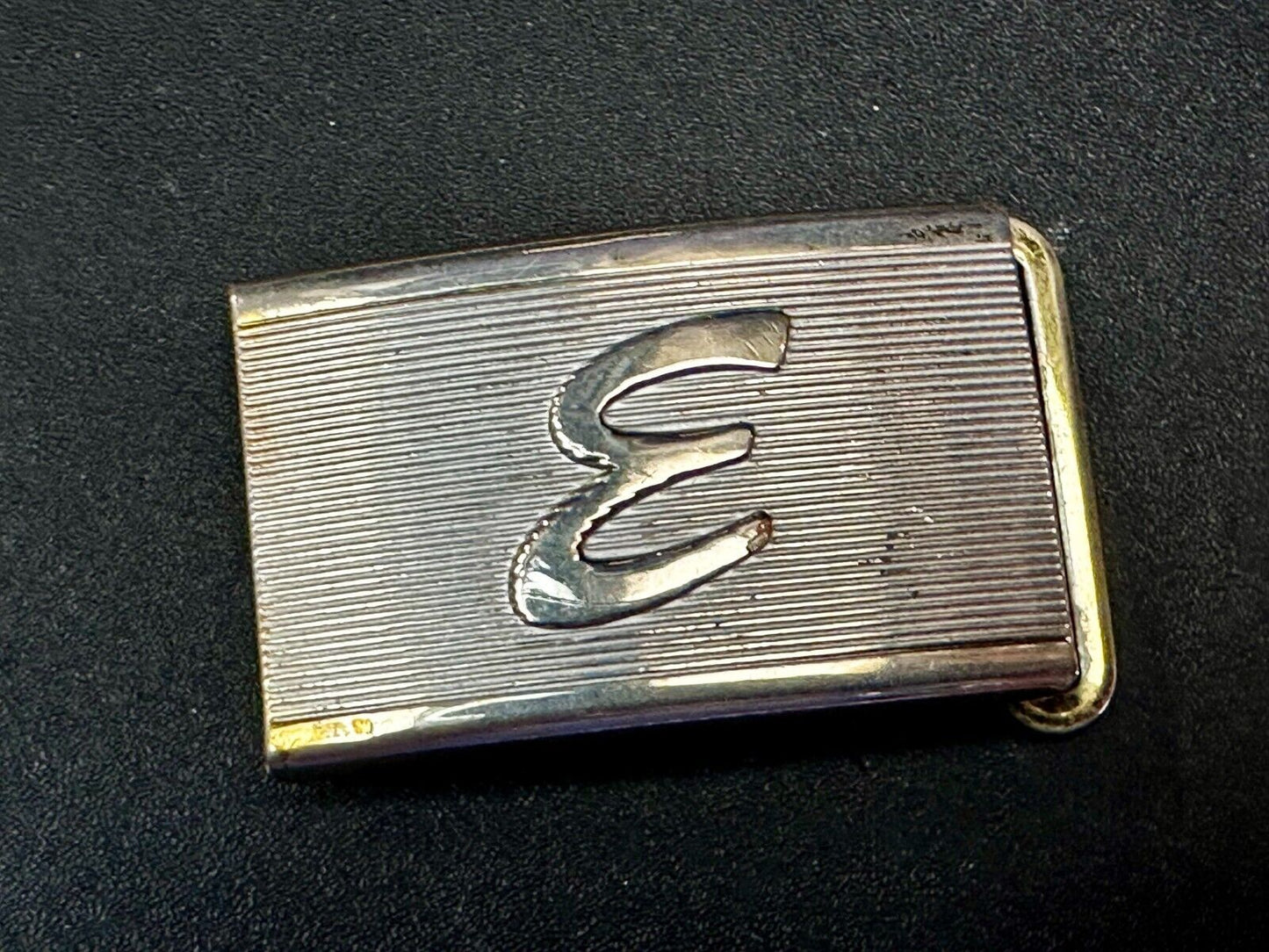 Antique Letter Monogram Initial E Art Deco Style Belt Buckle