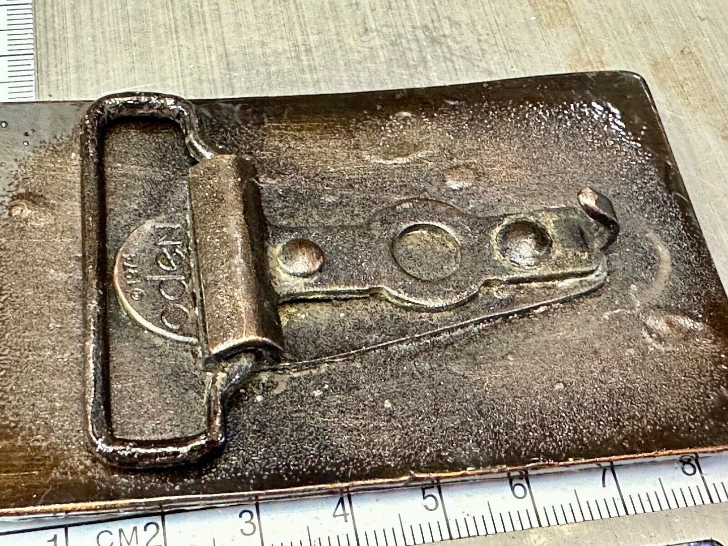 US STAMP Bicentennial celebration America figural belt buckle by Oden
