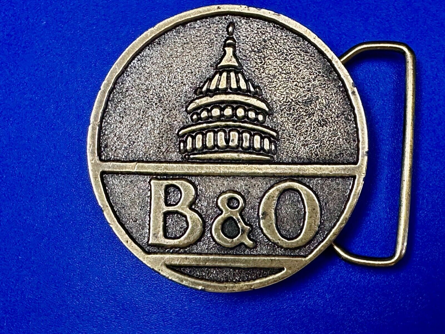 B & O Baltimore and Ohio Railroad Vintage 1974 Belt Buckle by Lewis Buckle Co.
