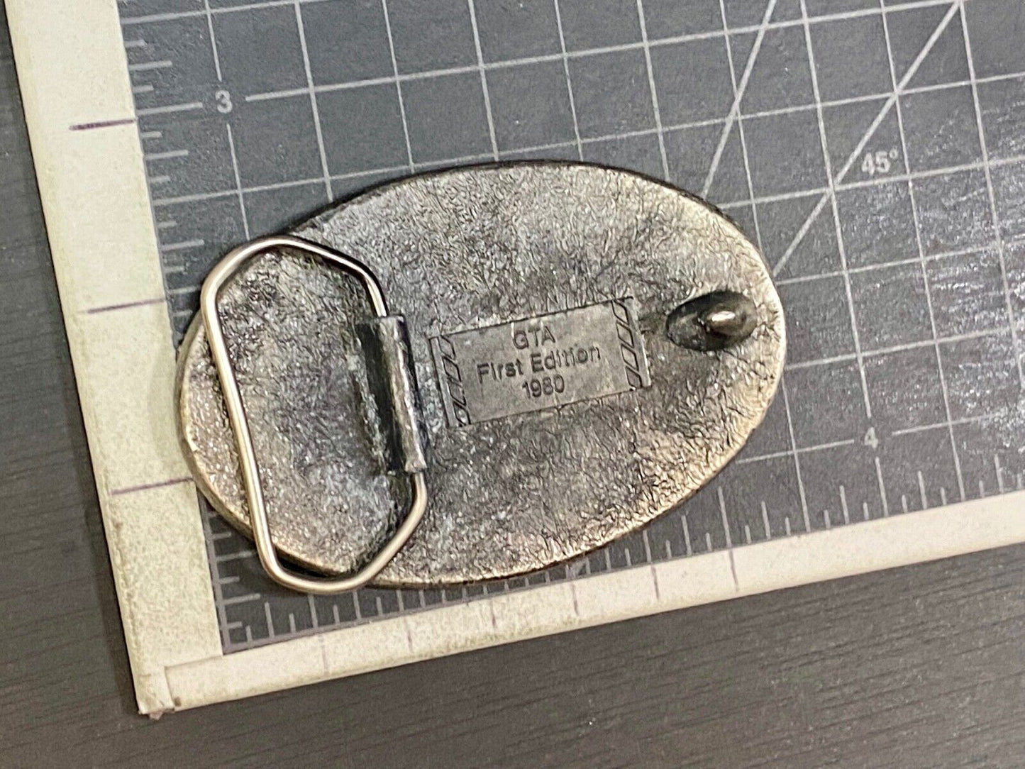 Vintage 1980 First edition GTA Farming Agriculture seeds wheat soy belt buckle