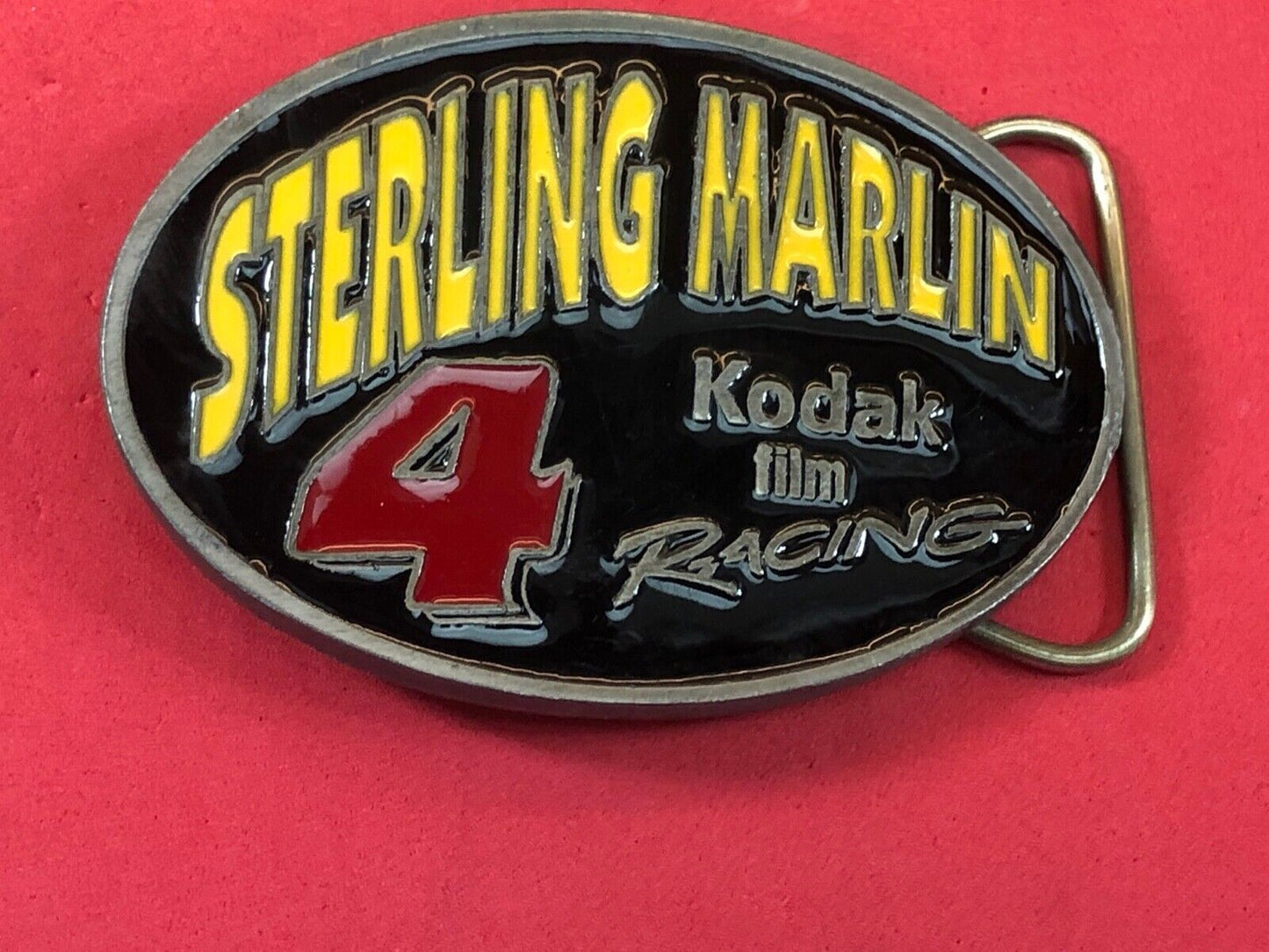 vintage 1996 STERLING MARLIN 4 KODAK FILM RACING Legends BELT BUCKLE