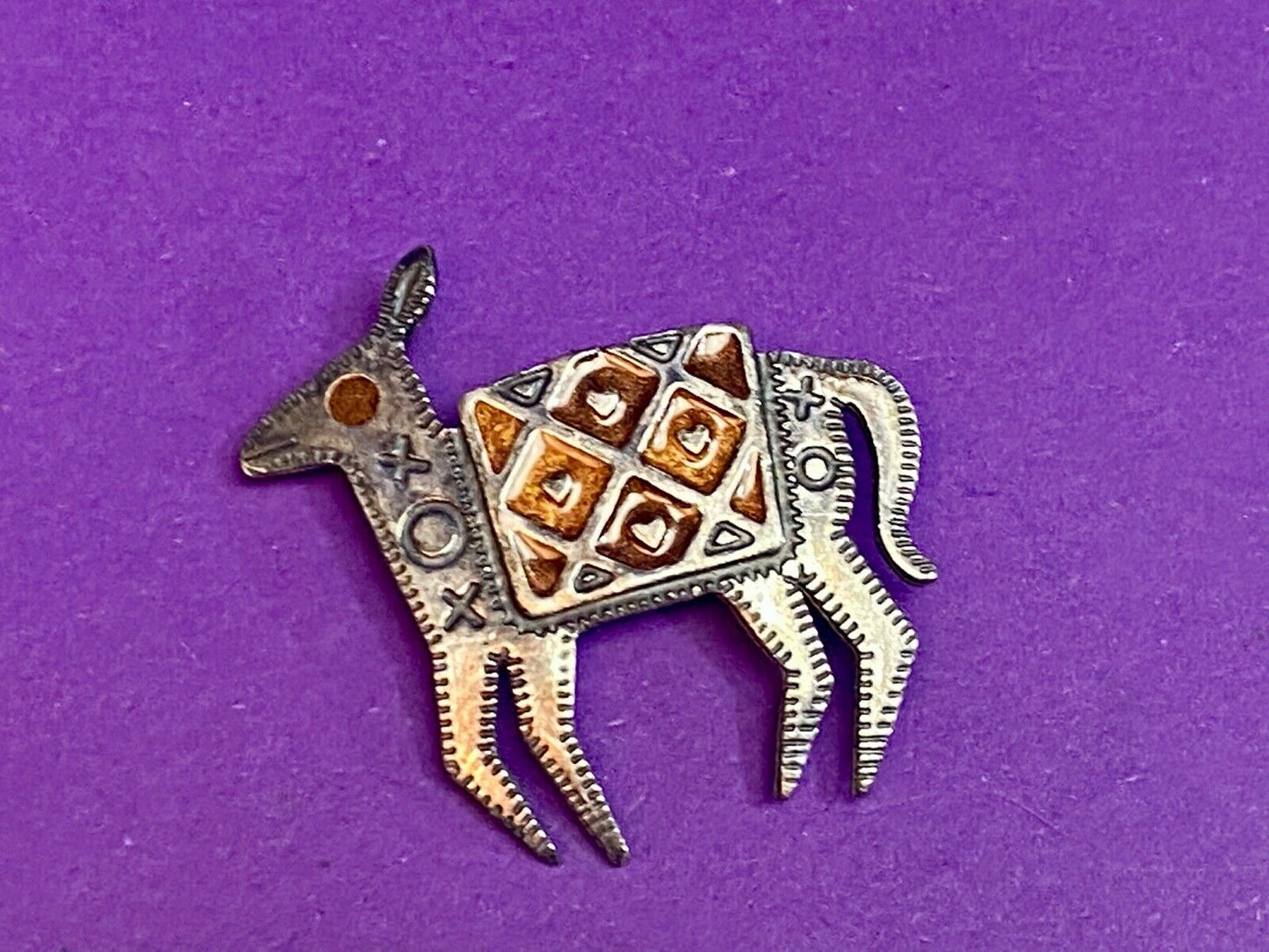 Vintage Donkey? Brooch Pin Jewish? Arabian? Indian? Middle Eastern? Mexico?